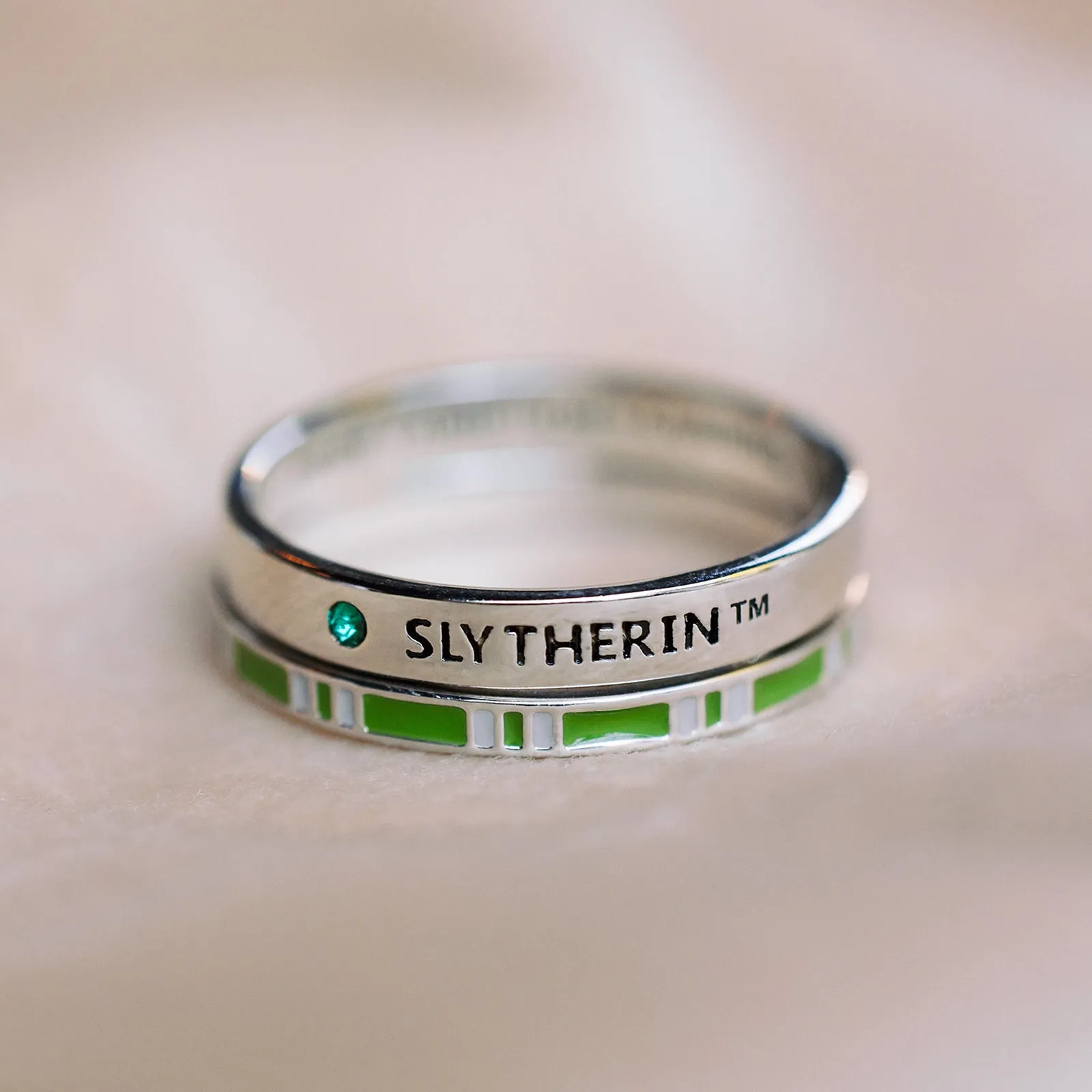Slytherin™ House Ring Stack sold by Pura Vida product image thumbnail 3