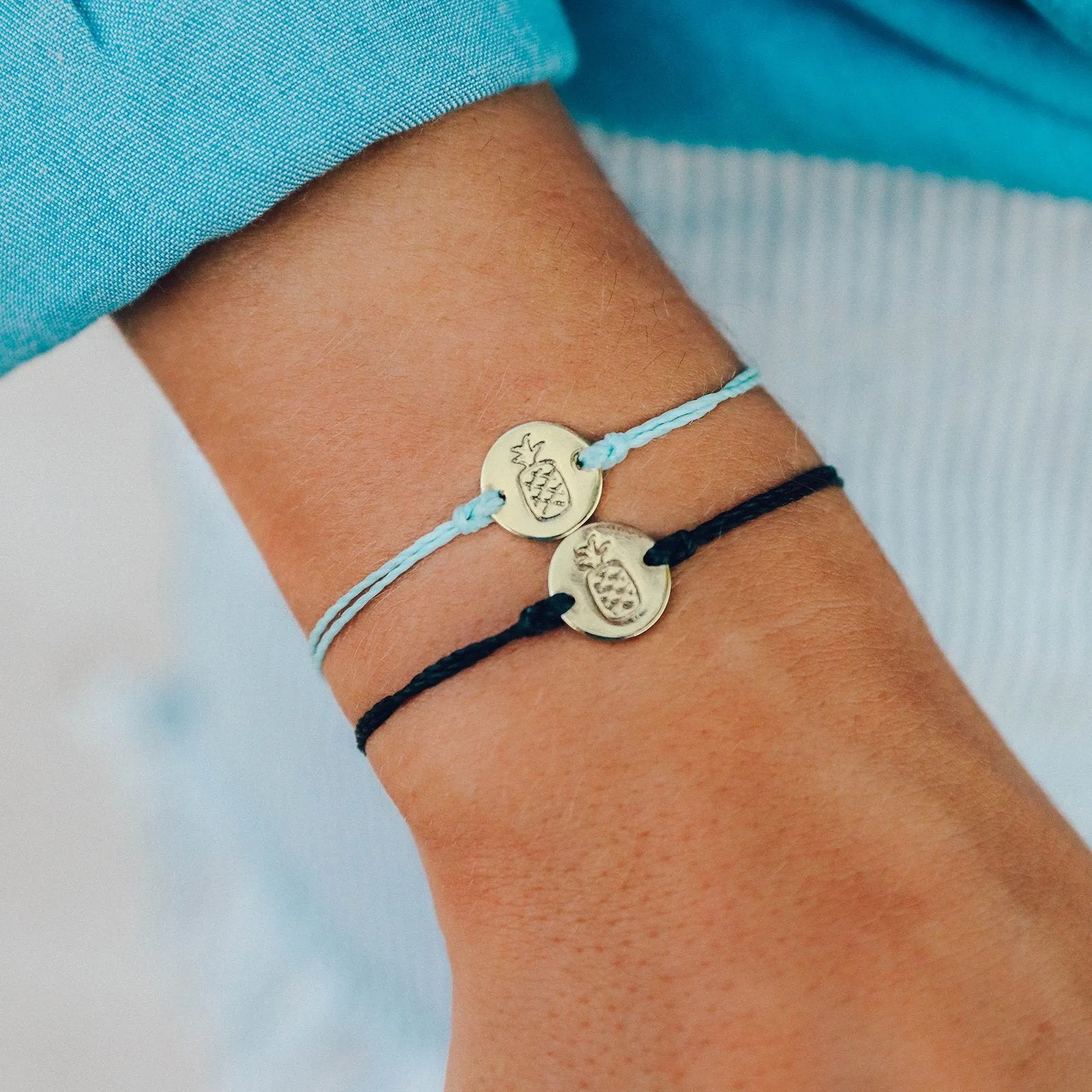 Gold Pineapple Coin Charm sold by Pura Vida product image thumbnail 5