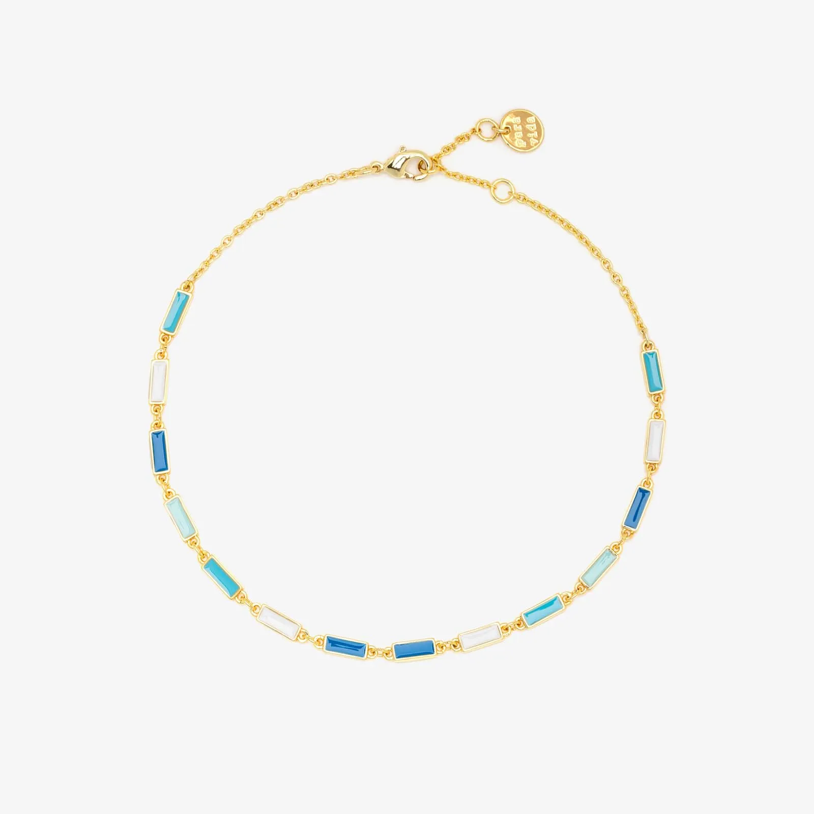 Enamel Bar Chain Anklet sold by Pura Vida