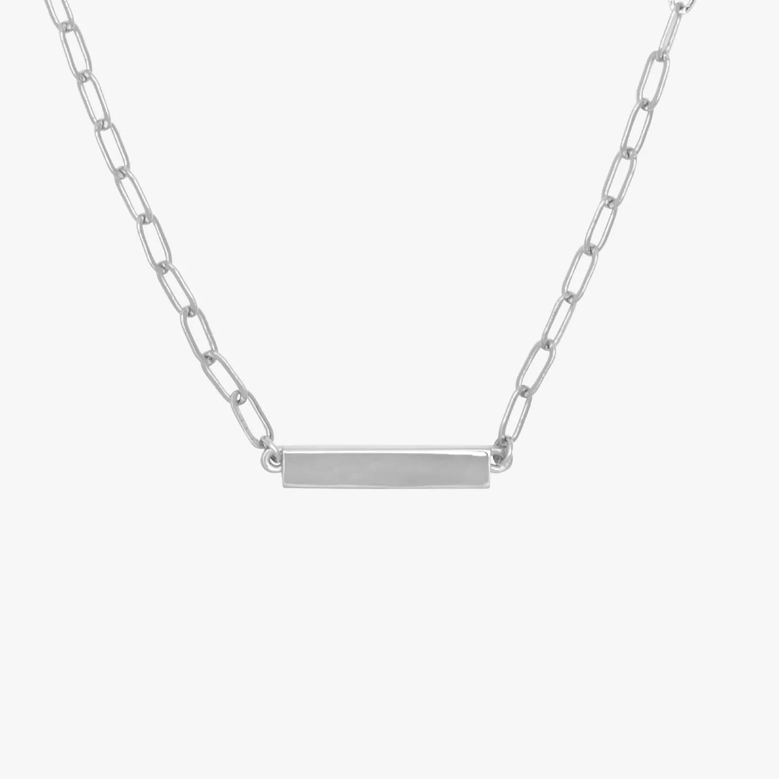Engravable Paperclip Chain Bar Necklace sold by Pura Vida product image thumbnail 2