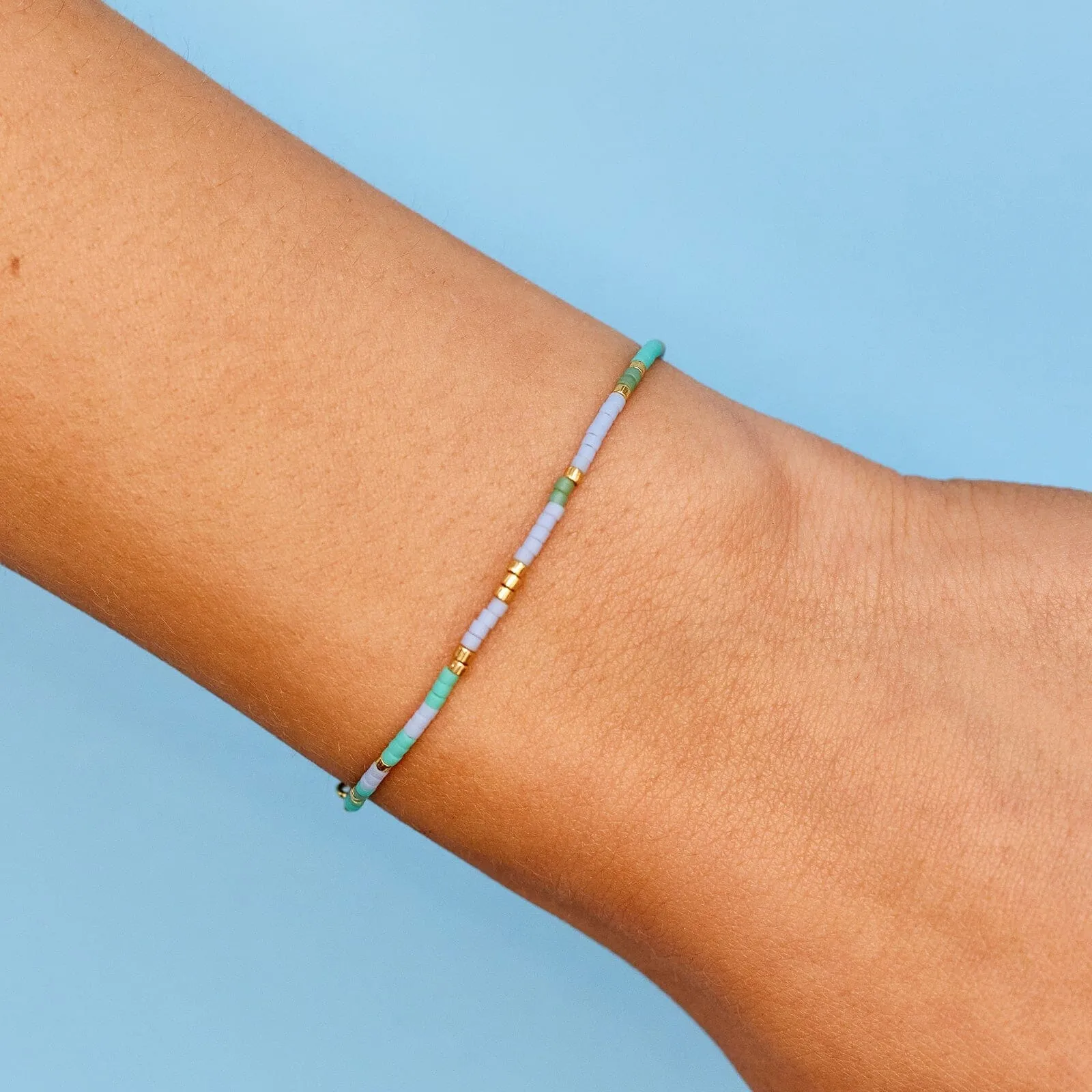 World Water Day Mixed Seed Bead Bracelet sold by Pura Vida product image thumbnail 2