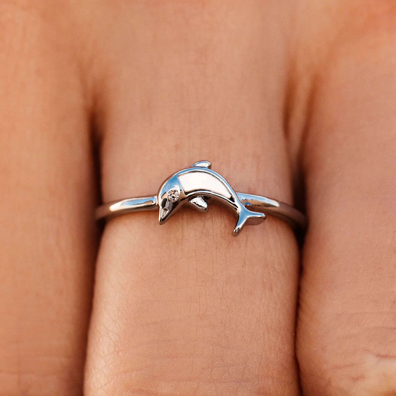 Mother of Pearl Dolphin Ring sold by Pura Vida product image thumbnail 2