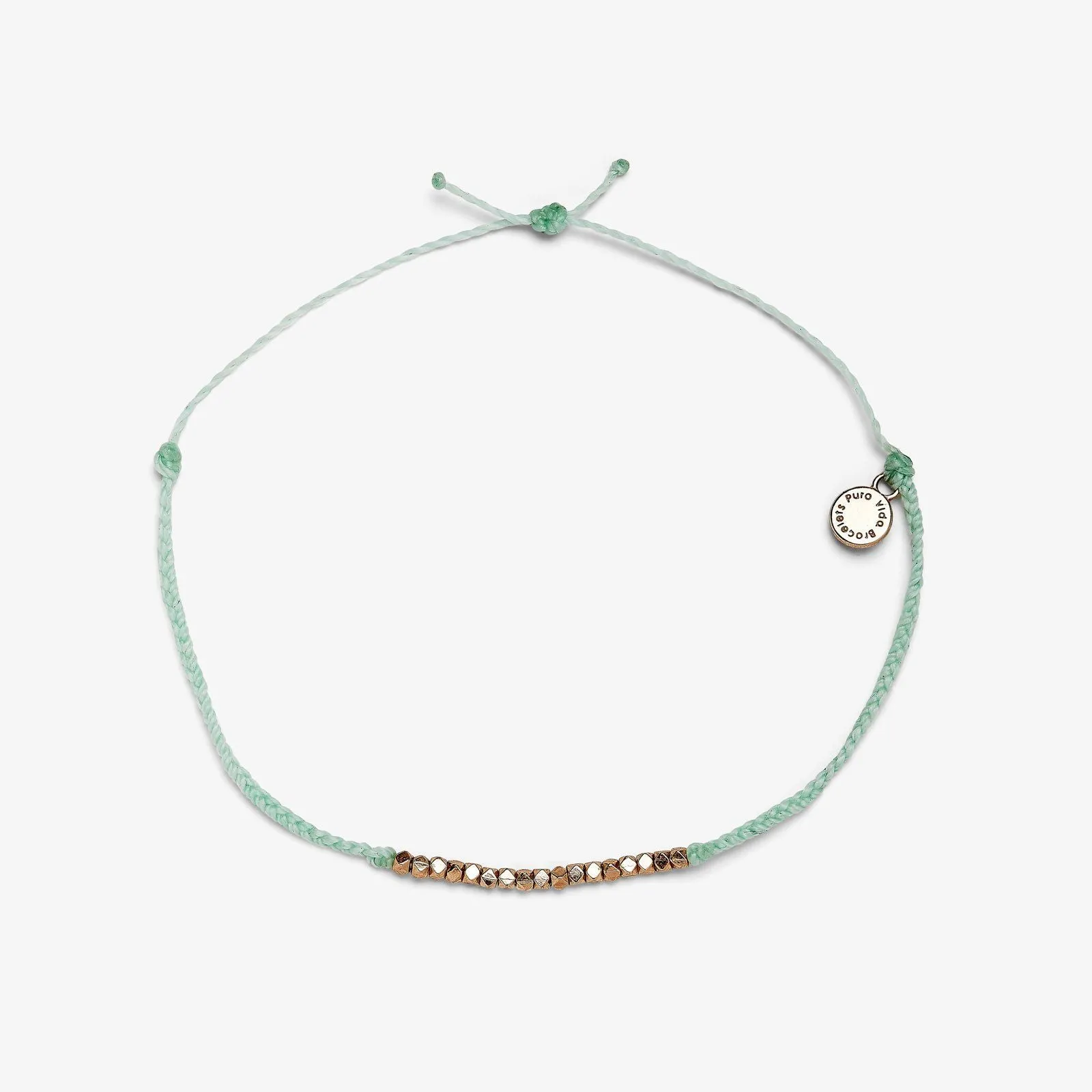 Winterfresh Faceted Metal Bead Anklet sold by Pura Vida