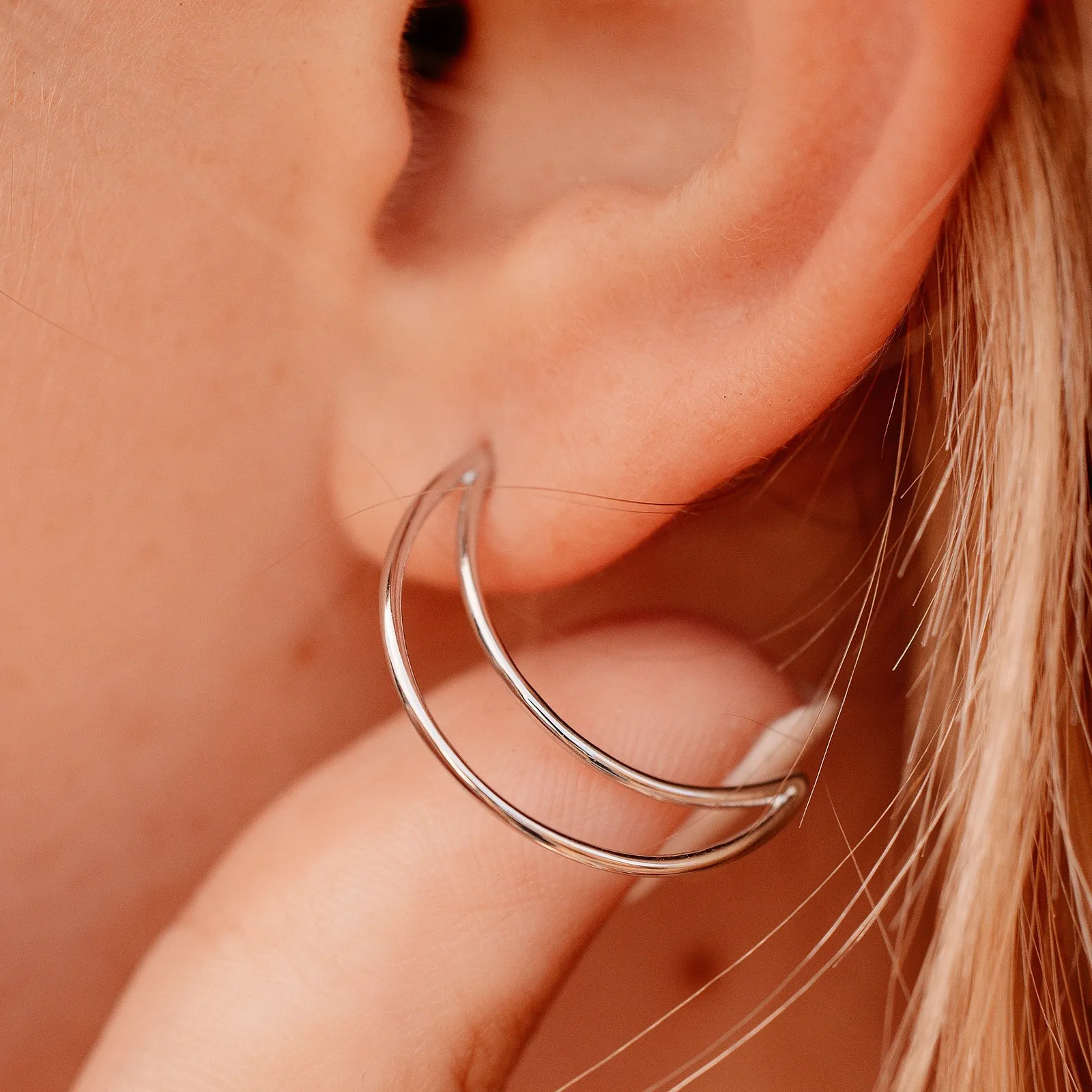 Crescent Hoop Earrings sold by Pura Vida product image thumbnail 2