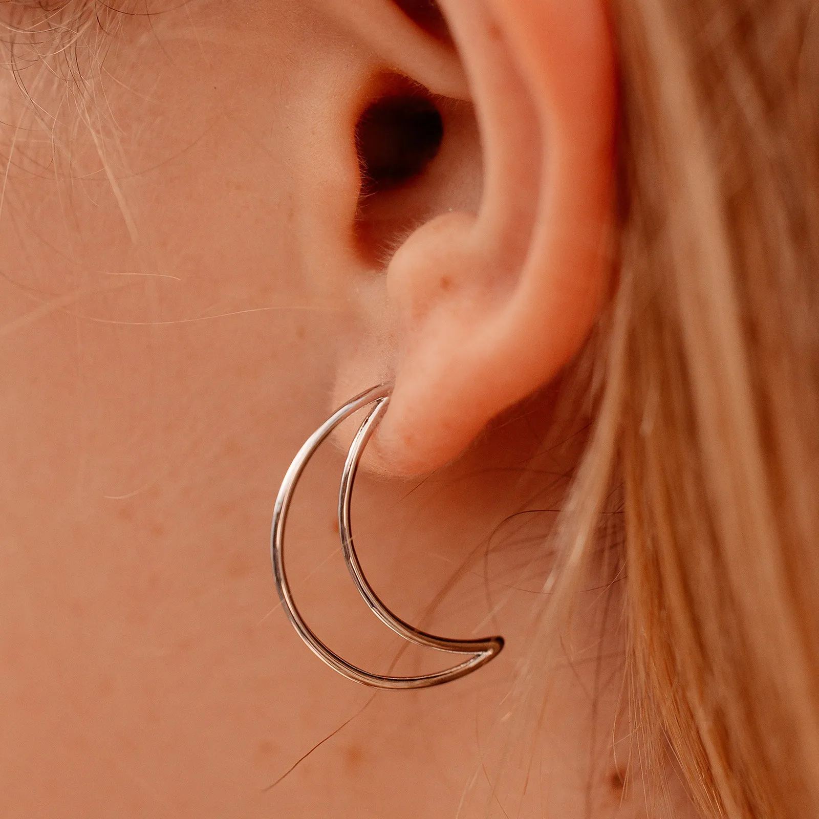 Crescent Hoop Earrings sold by Pura Vida product image thumbnail 4