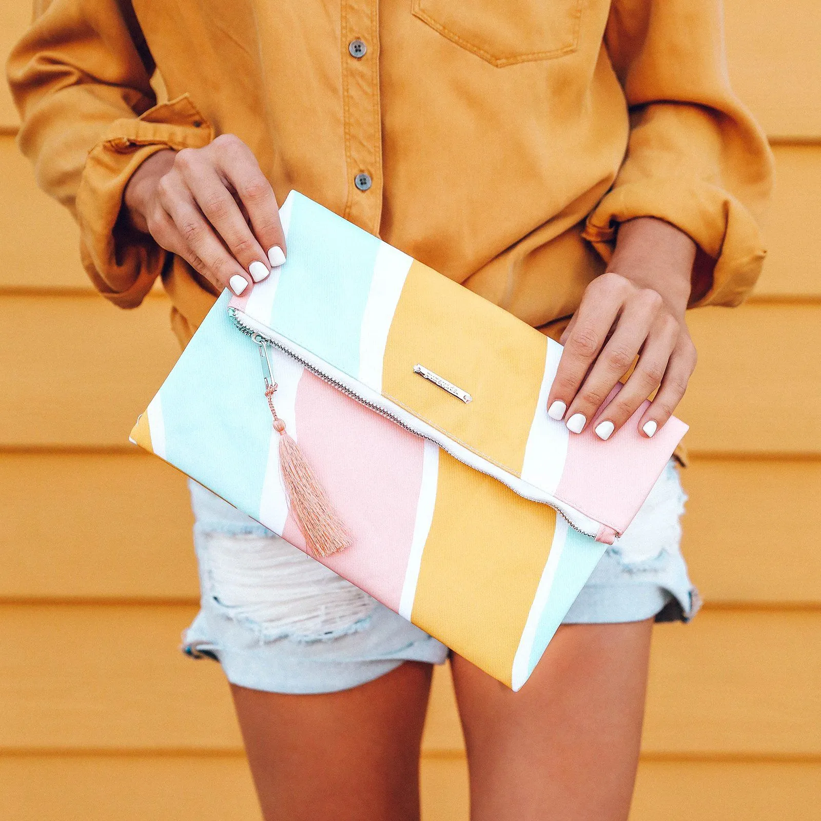 Stripes Not Stripes Clutch sold by Pura Vida product image thumbnail 5