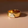 Stone Cigar Band Ring sold by Pura Vida