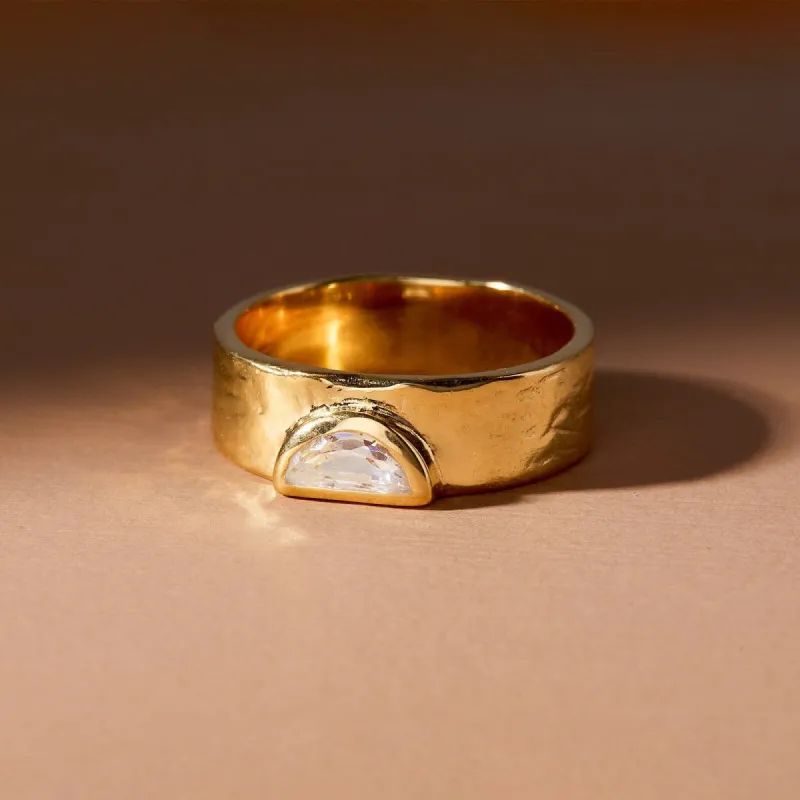 Stone Cigar Band Ring sold by Pura Vida