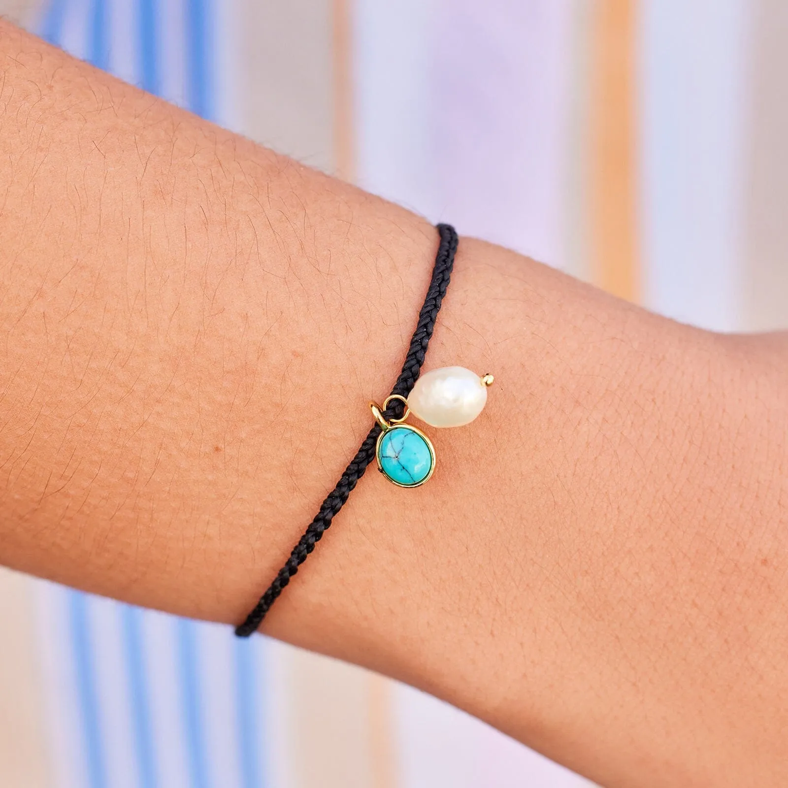 Pearl & Turquoise Charm Bracelet sold by Pura Vida product image thumbnail 3