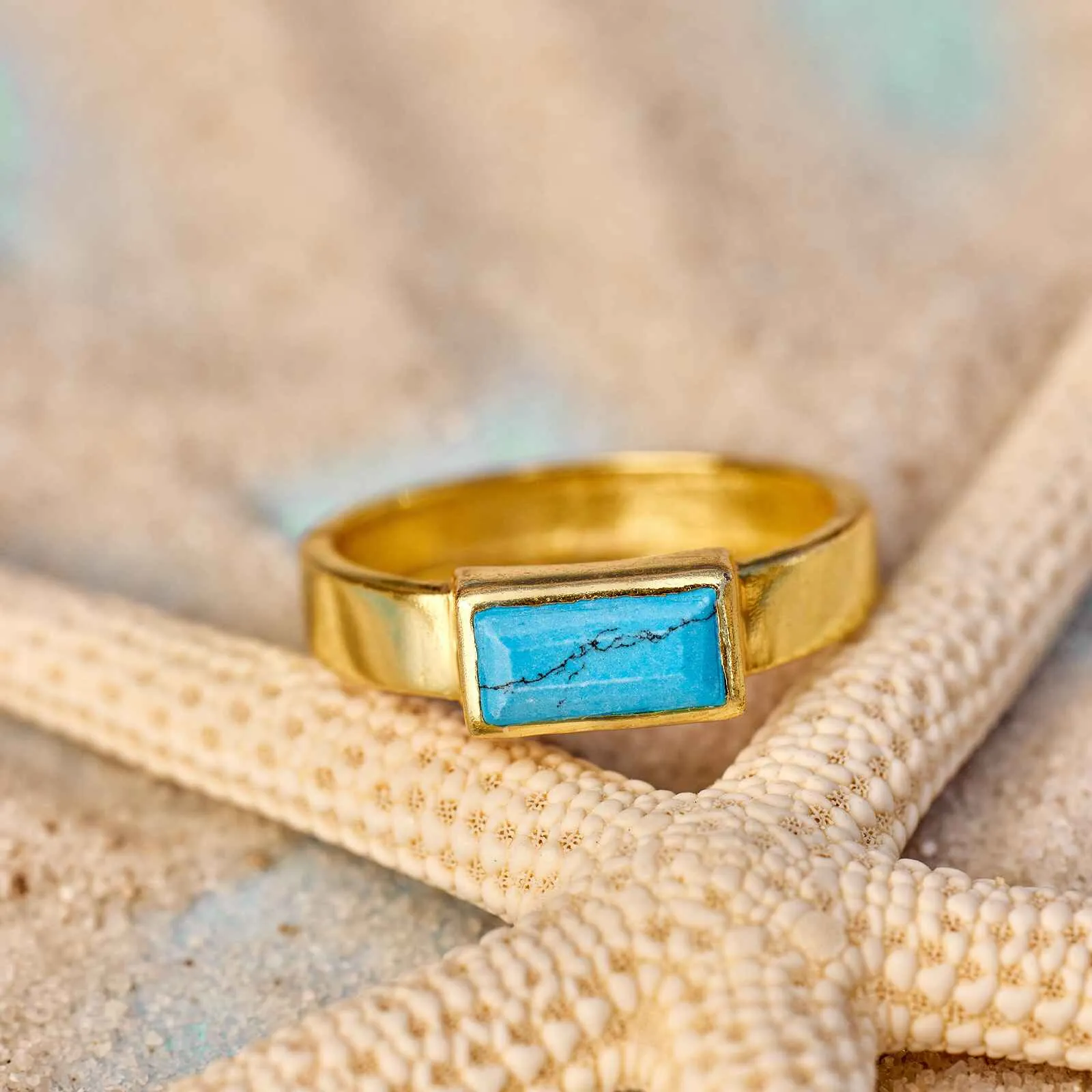 Tulum Turquoise Ring sold by Pura Vida product image thumbnail 4