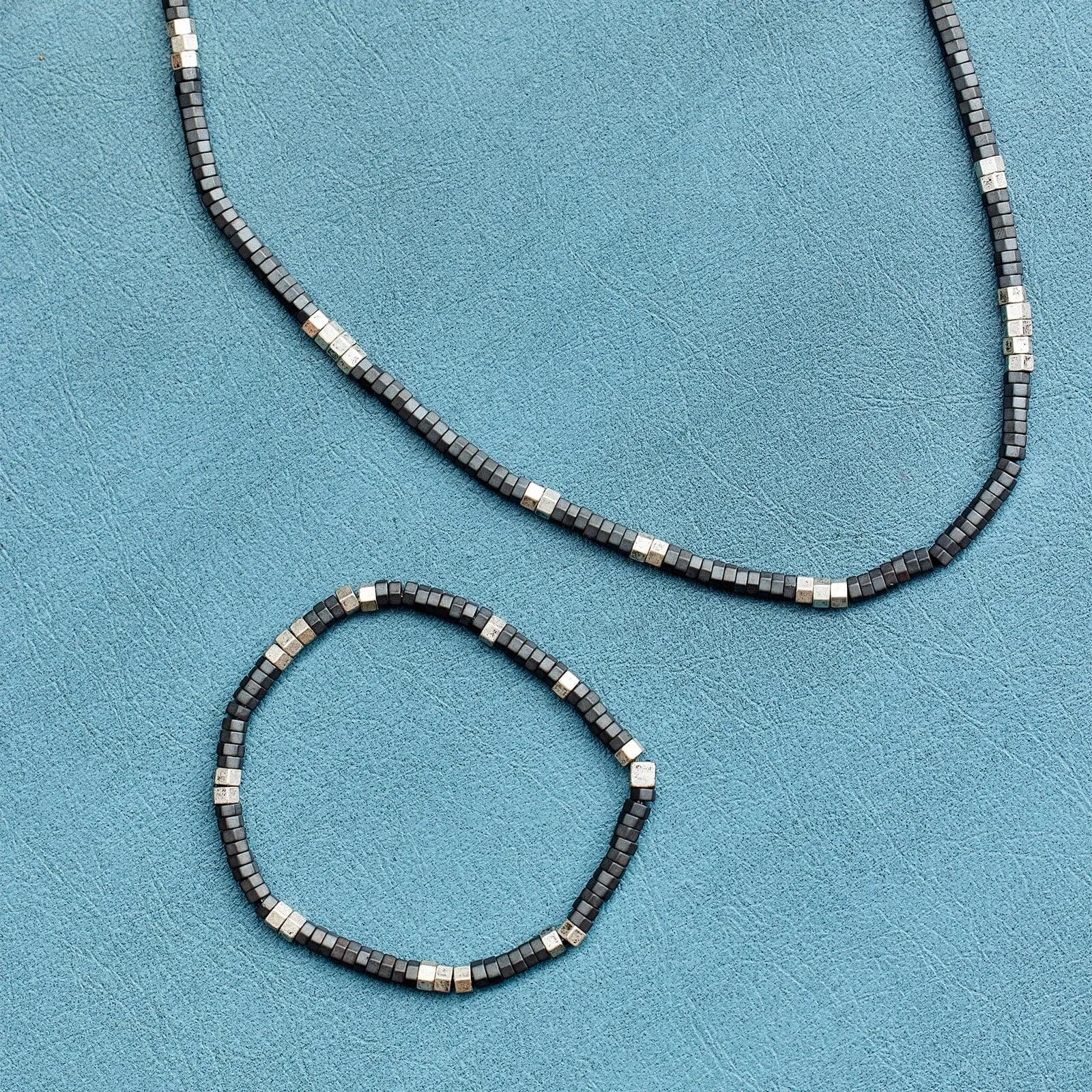 Men's Faceted Pyrite Bead Necklace sold by Pura Vida product image thumbnail 3
