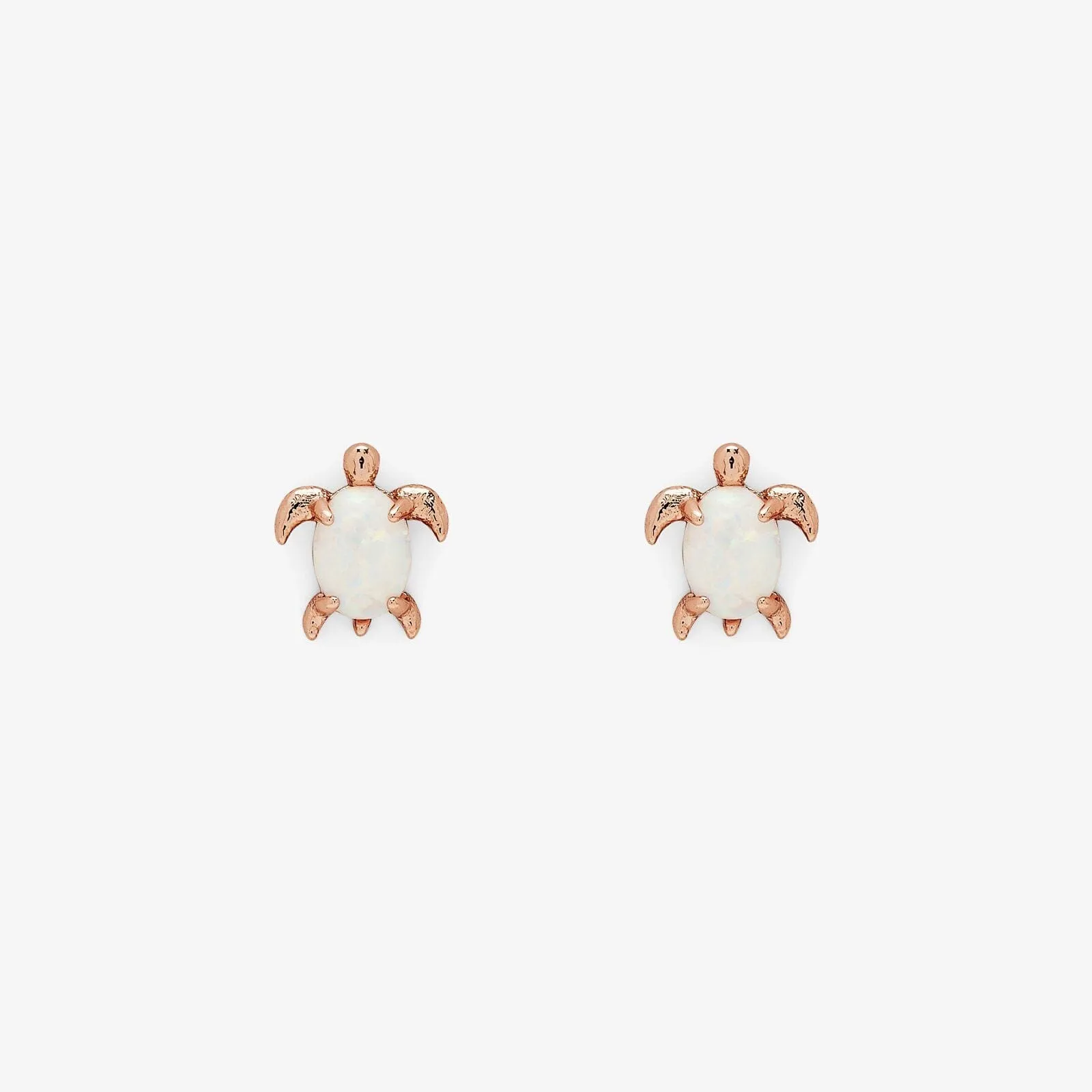 Rose Gold Opal Sea Turtle Earring sold by Pura Vida