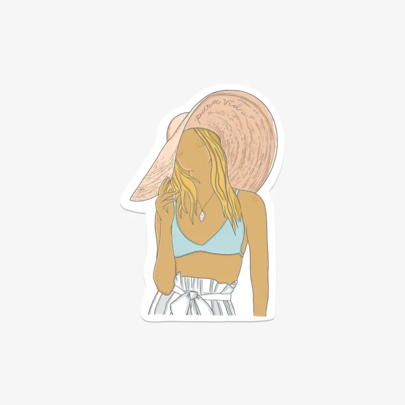 Sunhat Vibes Sticker sold by Pura Vida