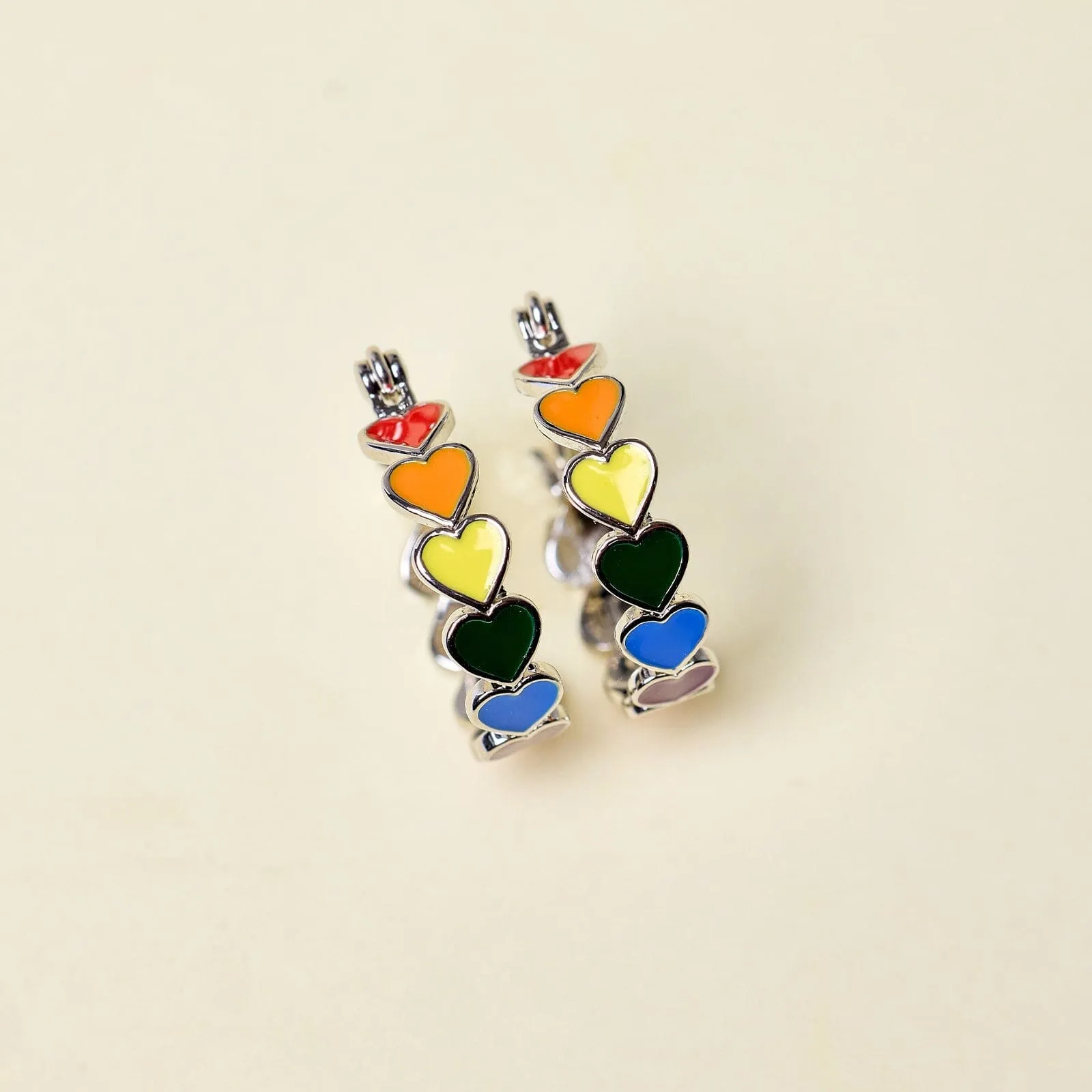 Love Enamel Heart Hoop Earrings sold by Pura Vida product image thumbnail 4