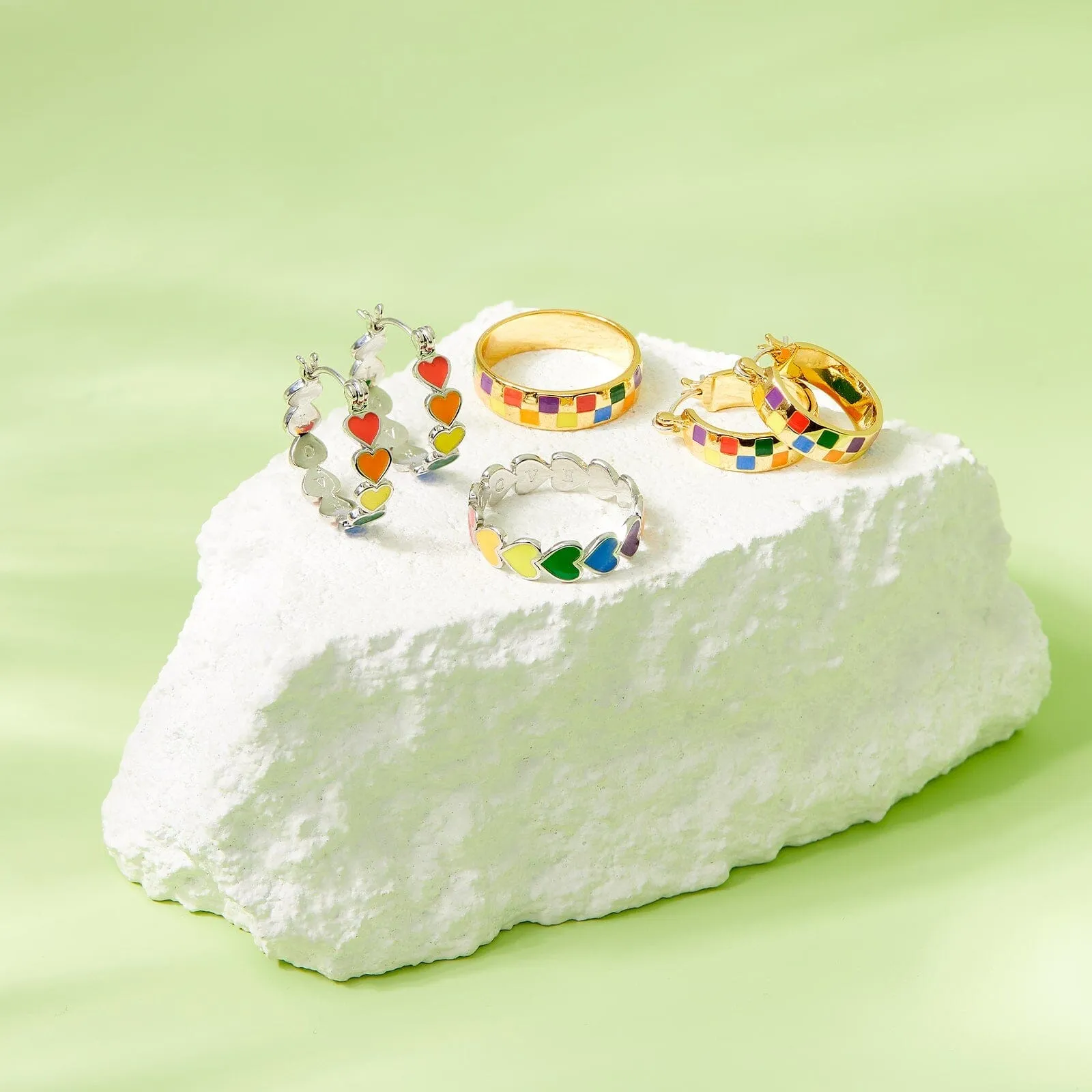 Love Enamel Heart Hoop Earrings sold by Pura Vida product image thumbnail 5
