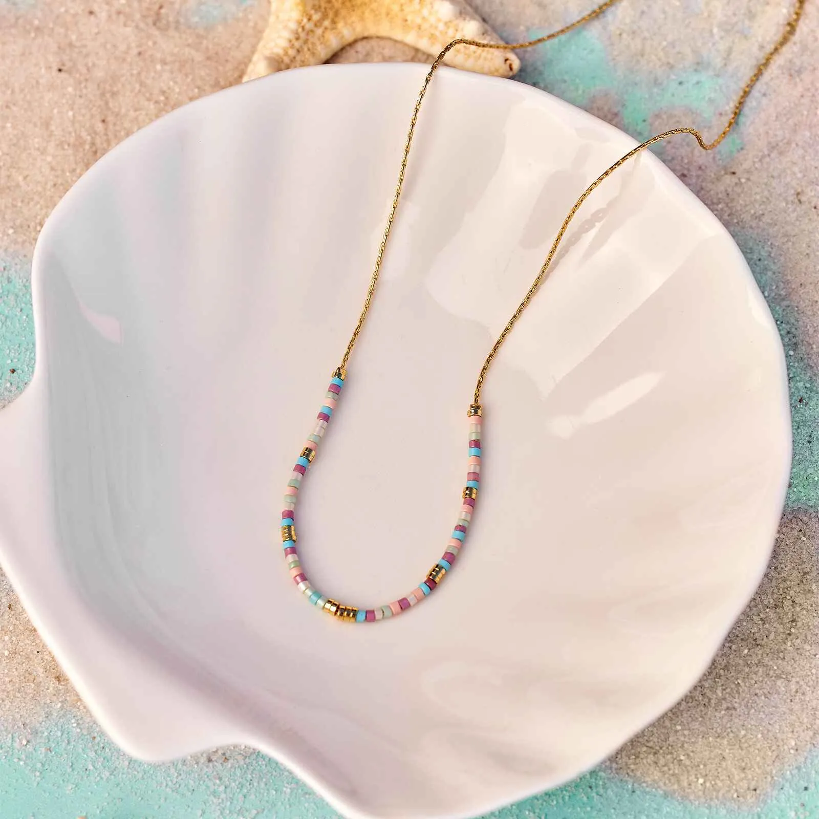 South Beach Seed Bead Choker sold by Pura Vida product image thumbnail 5