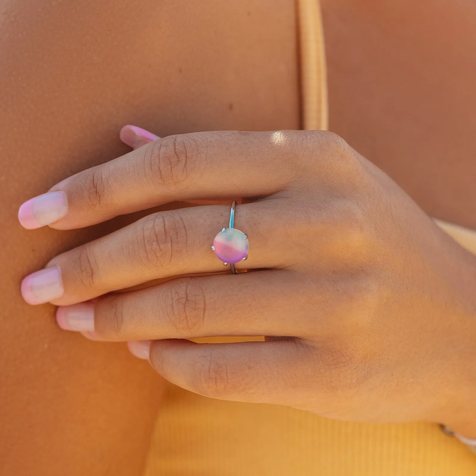 Twilight Frosted Glass Ring sold by Pura Vida product image thumbnail 2