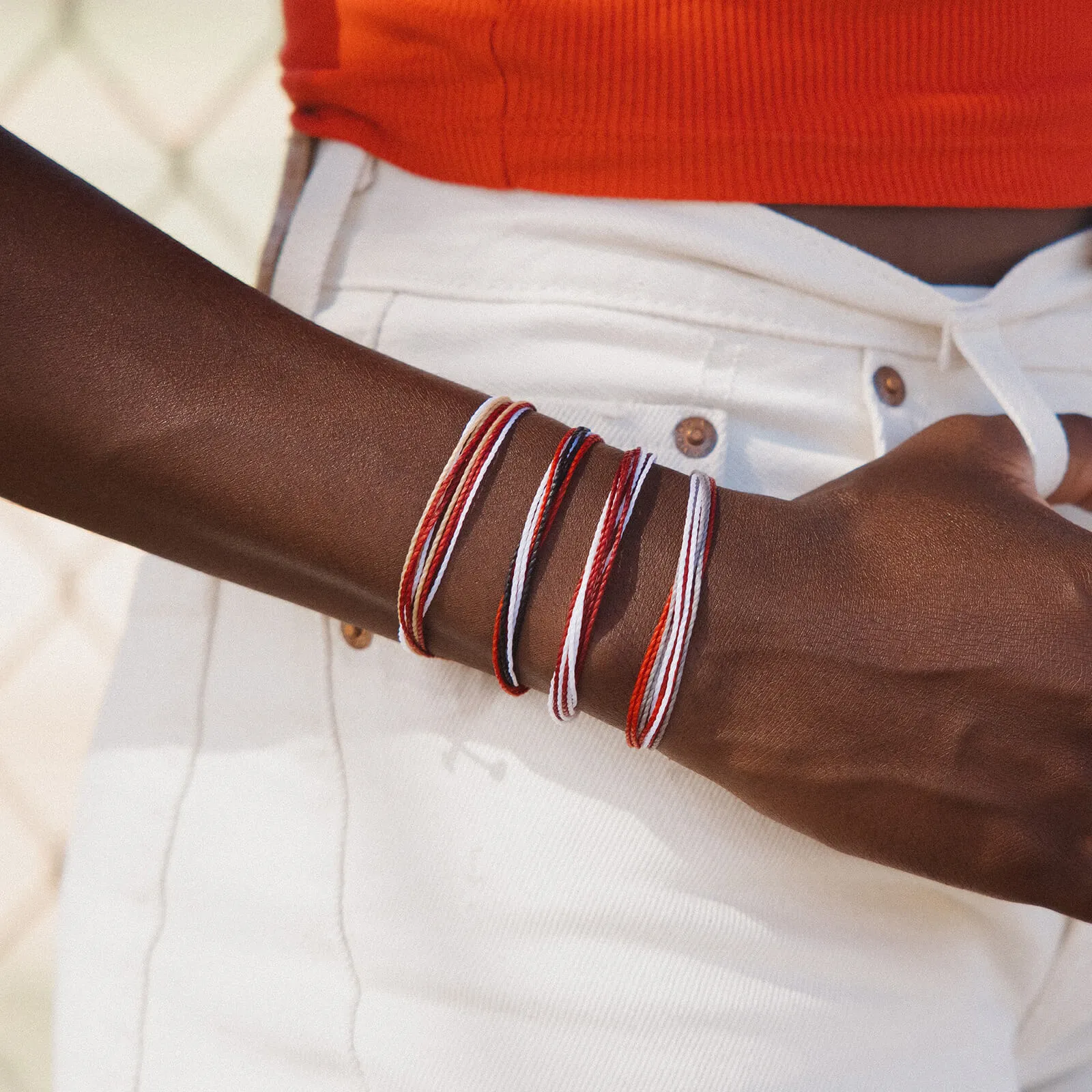 Red, White & Grey Bracelet sold by Pura Vida product image thumbnail 2