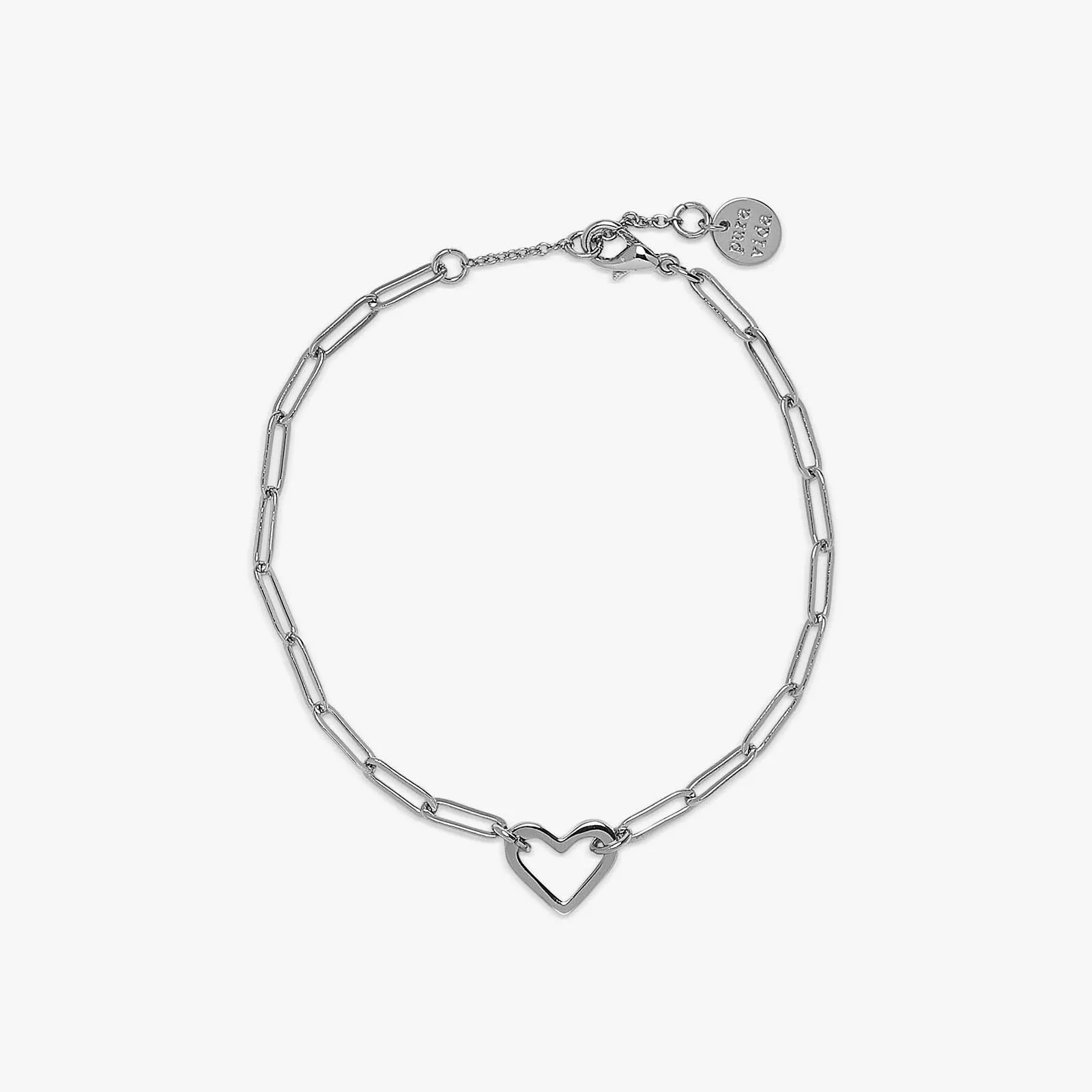 Open Heart Paperclip Chain Bracelet sold by Pura Vida product image thumbnail 2