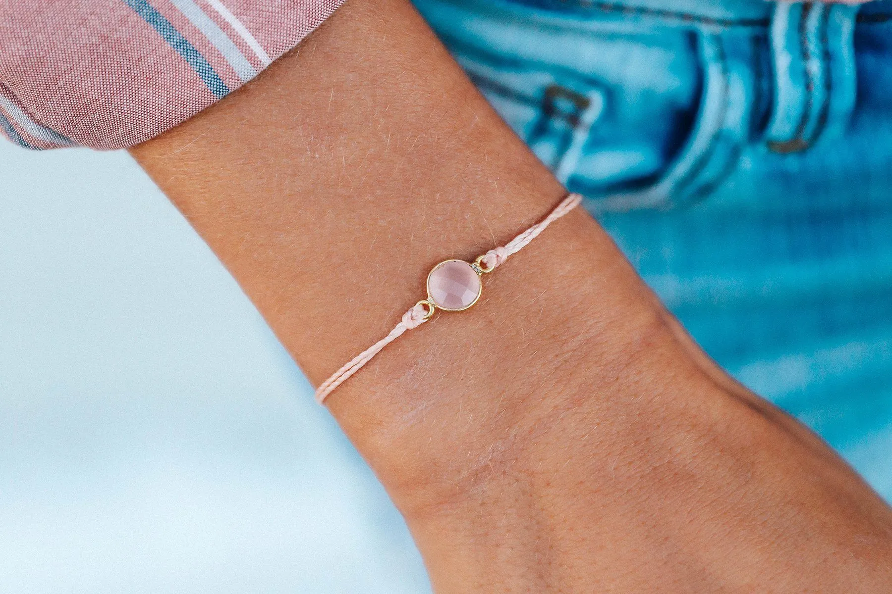 Rose Quartz Charm Bracelet sold by Pura Vida product image thumbnail 2