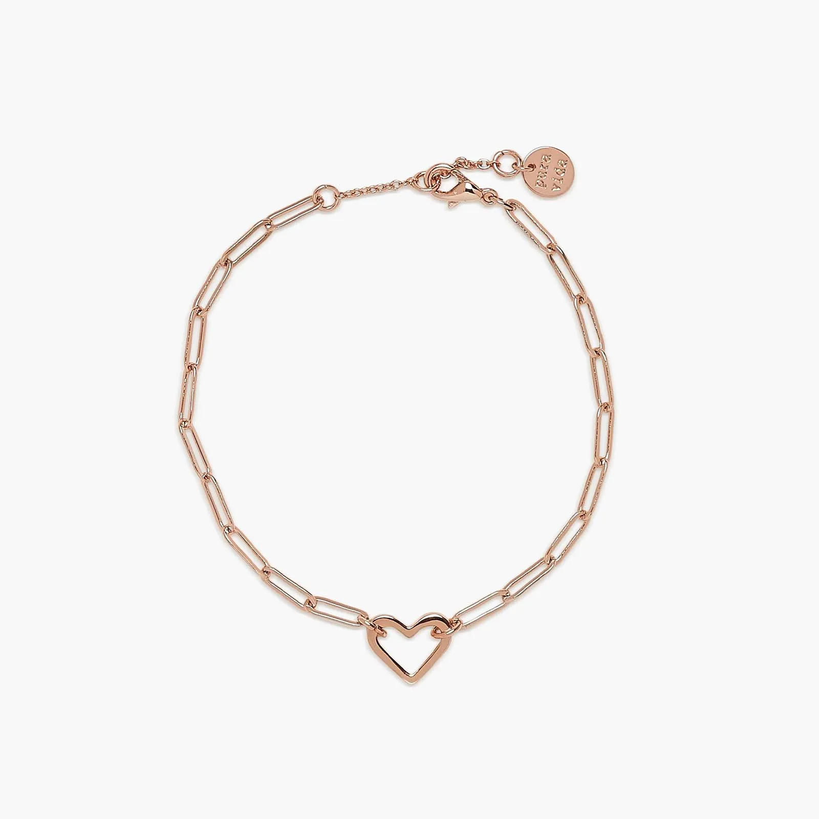 Open Heart Paperclip Chain Bracelet sold by Pura Vida product image thumbnail 3
