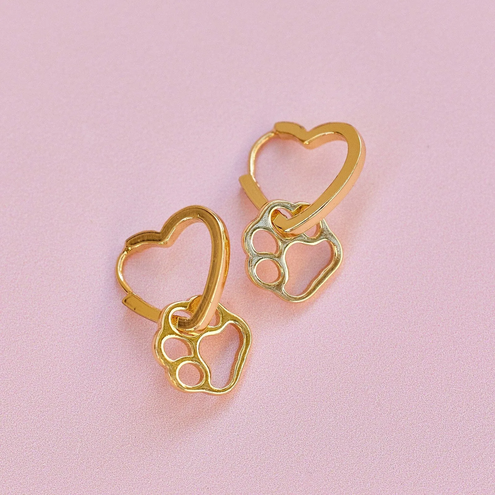 Paw Heart Hoop Earrings sold by Pura Vida product image thumbnail 3