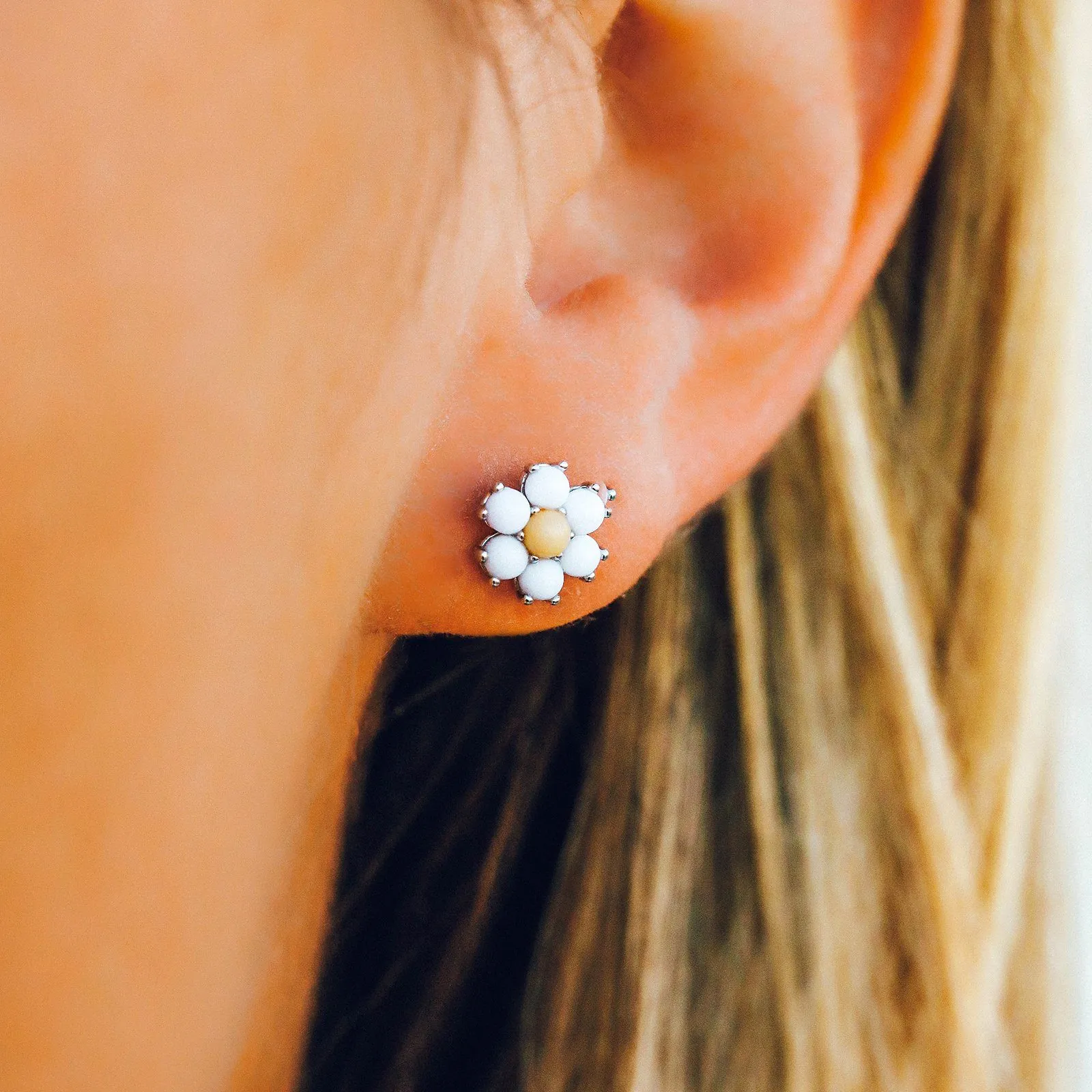 Gemstone Daisy Earrings sold by Pura Vida product image thumbnail 2
