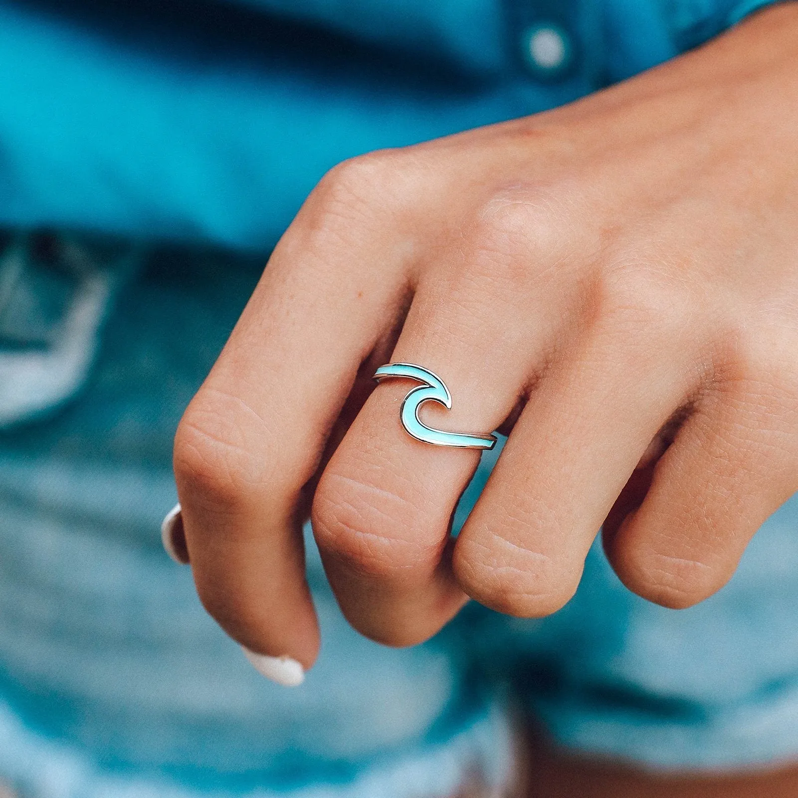 Enamel Wave Ring sold by Pura Vida product image thumbnail 5