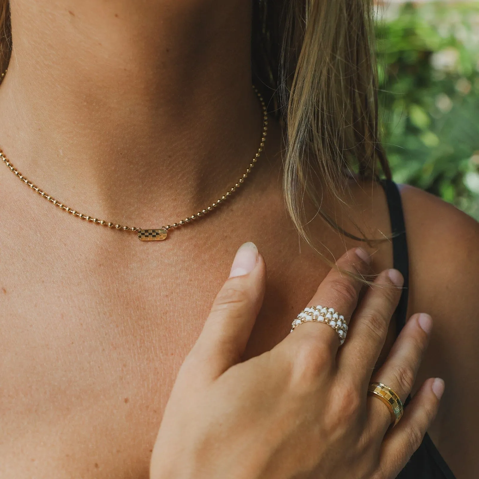 Skateboard Ball Chain Choker sold by Pura Vida product image thumbnail 5