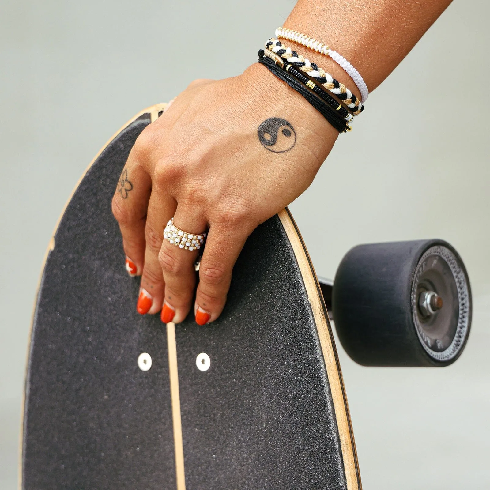 Checkerboard Bead Stretch Ring sold by Pura Vida product image thumbnail 4