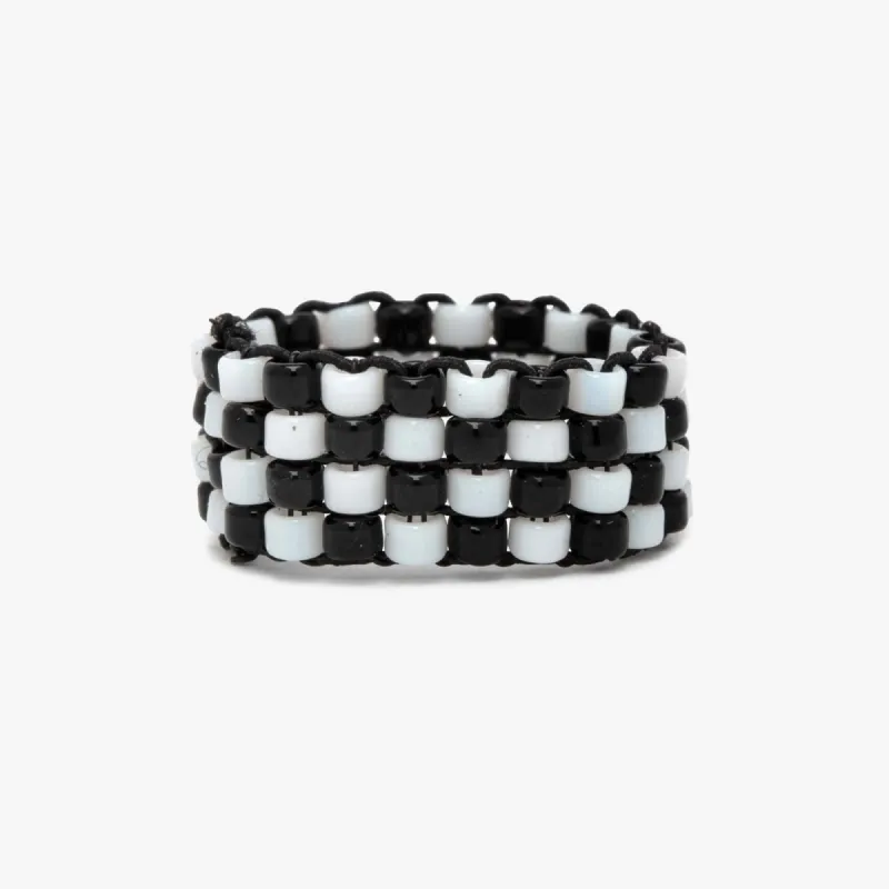 Checkerboard Bead Stretch Ring sold by Pura Vida