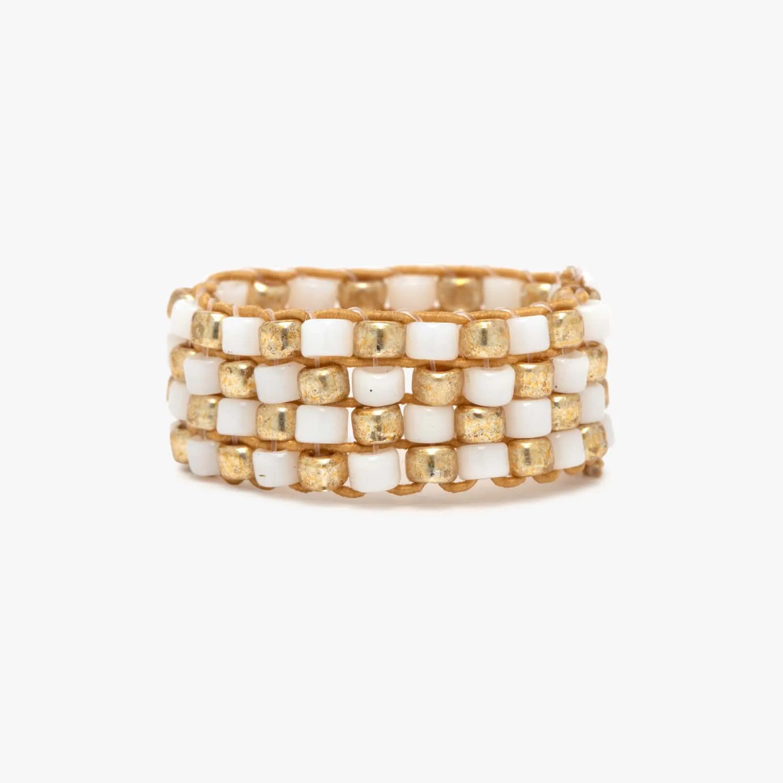 Checkerboard Bead Stretch Ring sold by Pura Vida product image thumbnail 2