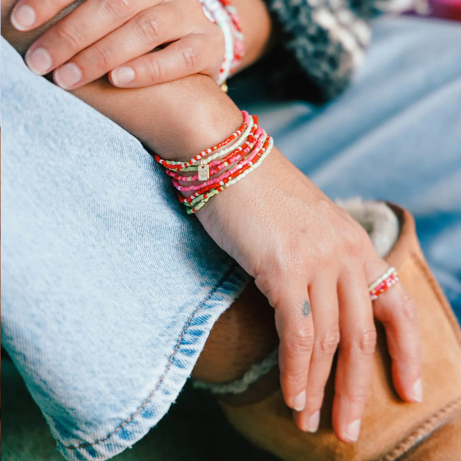 Strawberry Fields Stretch Bracelet Set of 8 sold by Pura Vida product image thumbnail 3