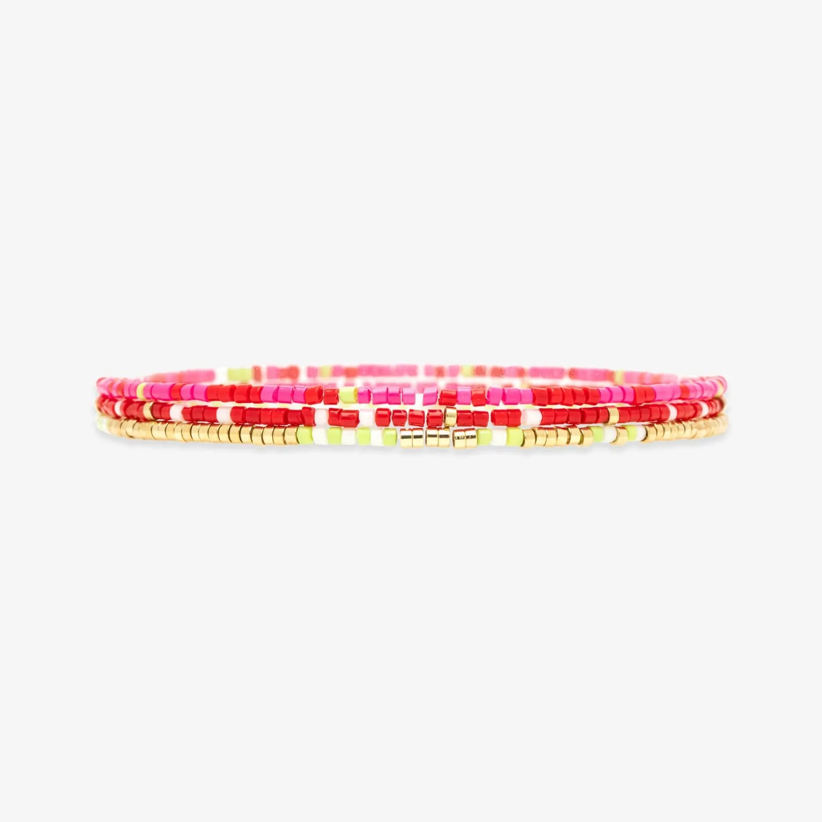 Strawberry Fields Stretch Bracelet Set of 3 sold by Pura Vida