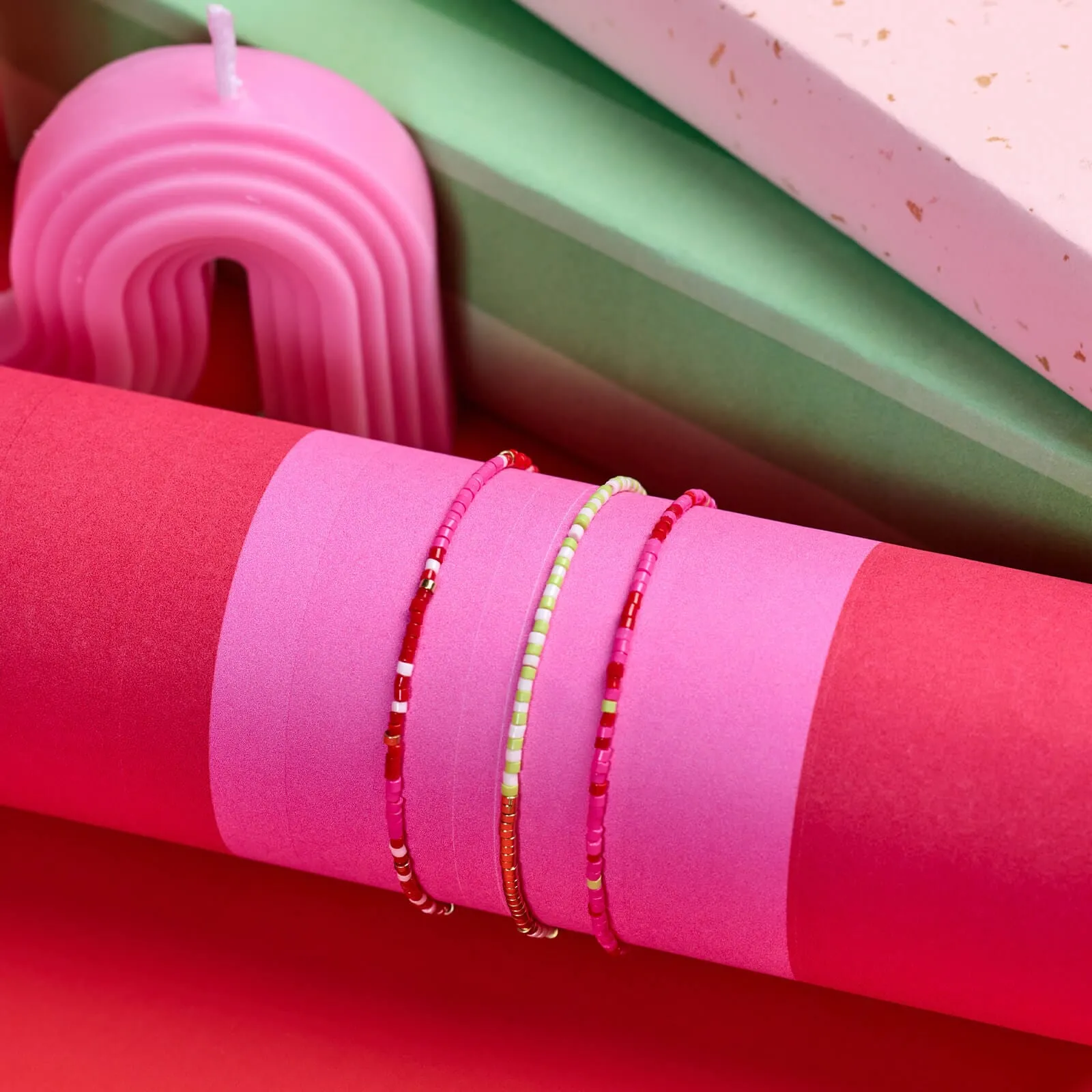 Strawberry Fields Stretch Bracelet Set of 3 sold by Pura Vida product image thumbnail 4