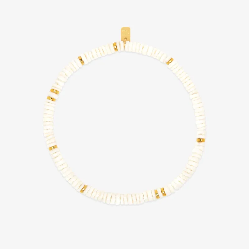Sherbet Puka Shell Stretch Anklet sold by Pura Vida
