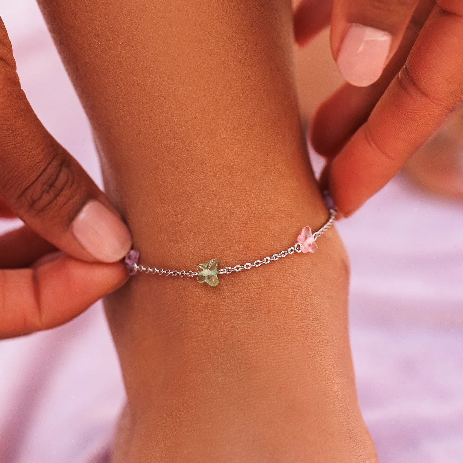 Glass Butterfly Anklet sold by Pura Vida product image thumbnail 3