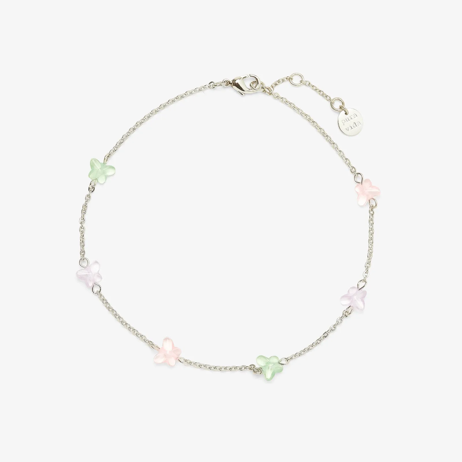 Glass Butterfly Anklet sold by Pura Vida