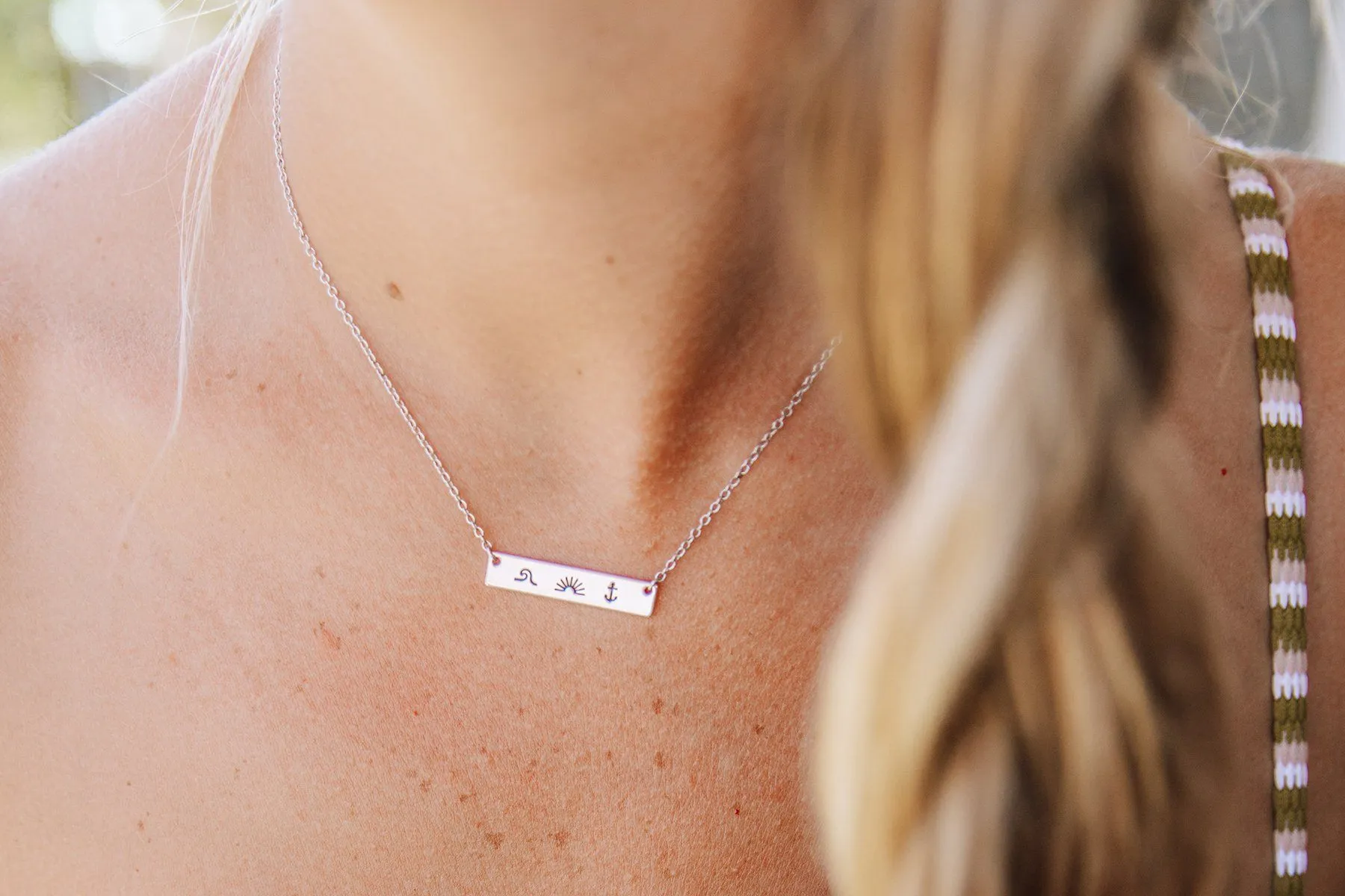 Stamped Bar Necklace sold by Pura Vida product image thumbnail 3