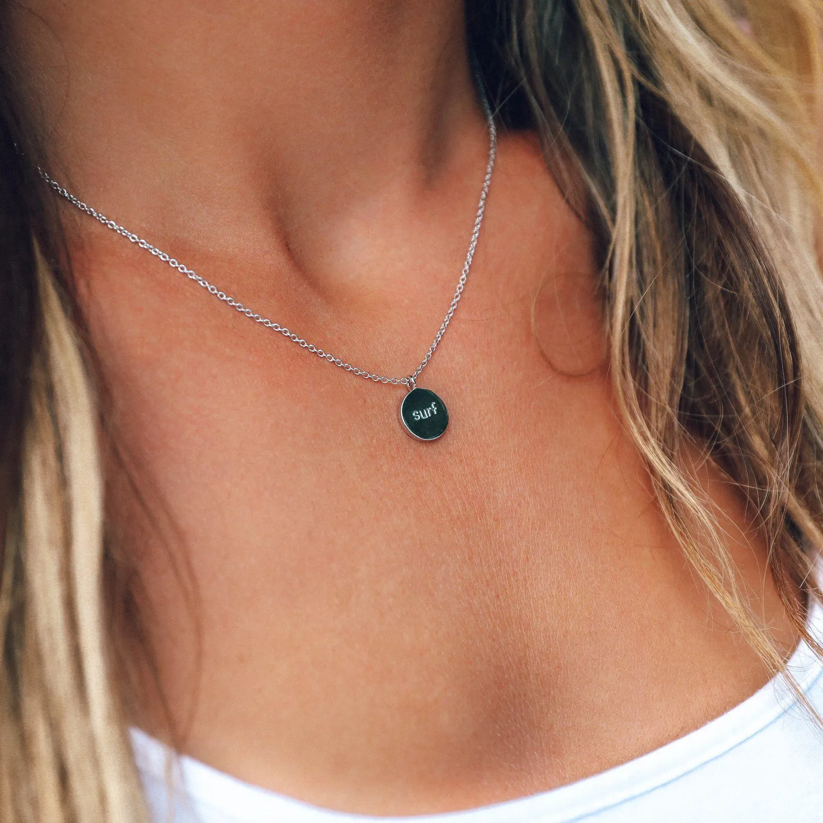 Wave Coin Necklace sold by Pura Vida product image thumbnail 4
