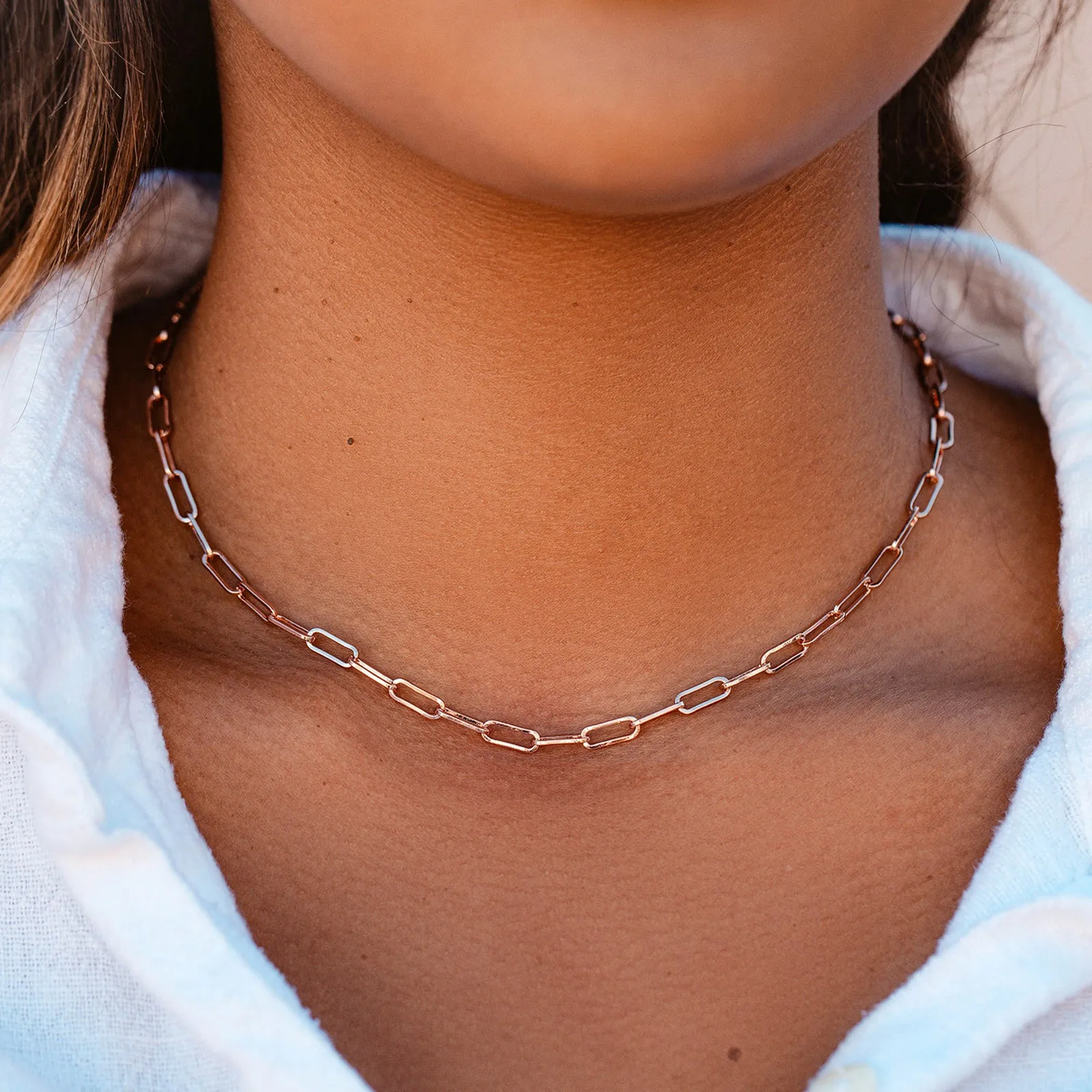 Simple Paperclip Chain Choker sold by Pura Vida product image thumbnail 4