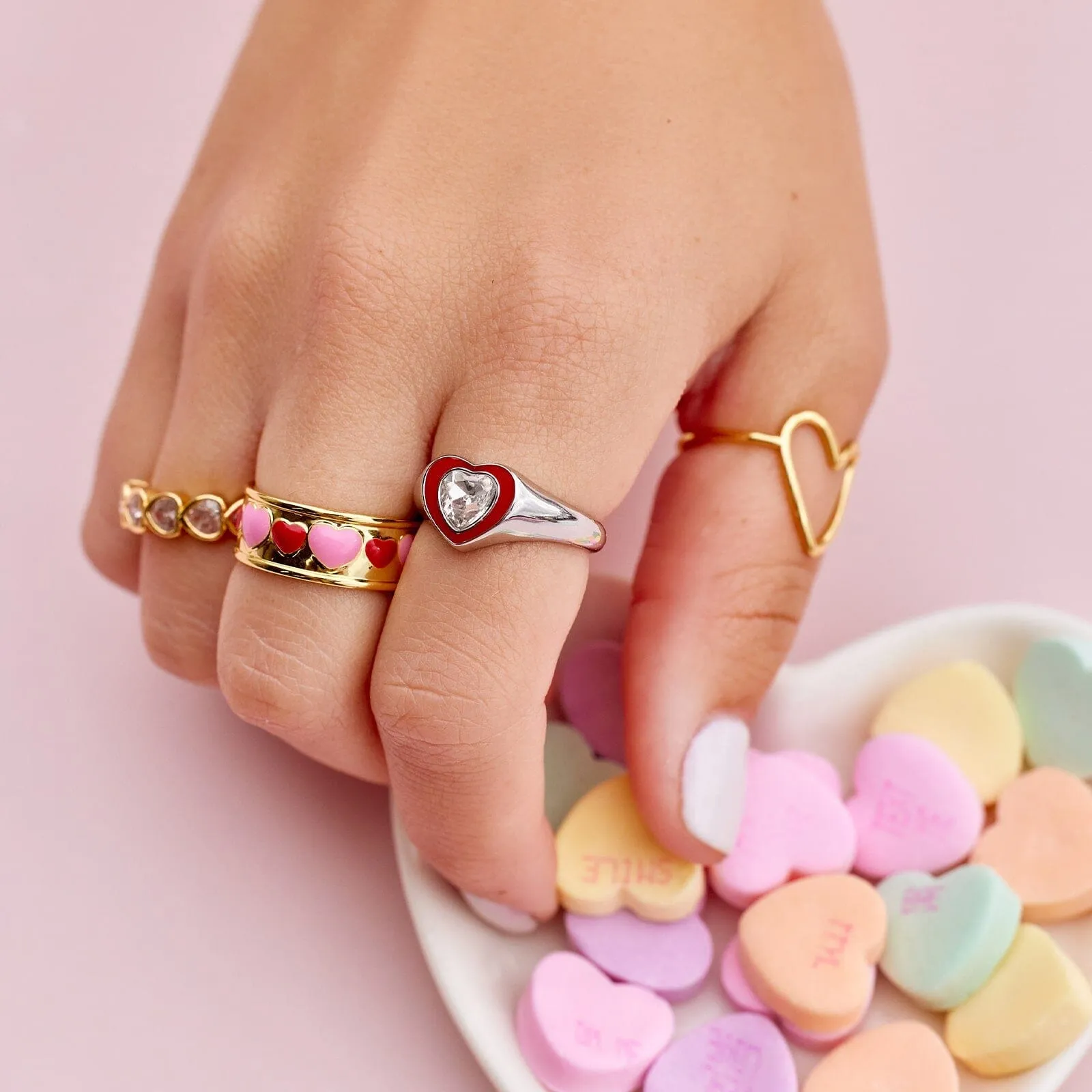 Enamel Heart Ring sold by Pura Vida product image thumbnail 4