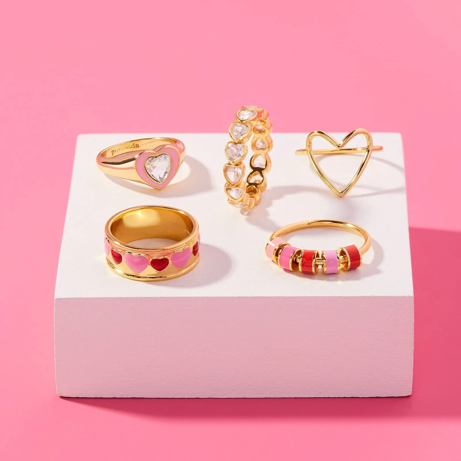 Enamel Heart Ring sold by Pura Vida product image thumbnail 5