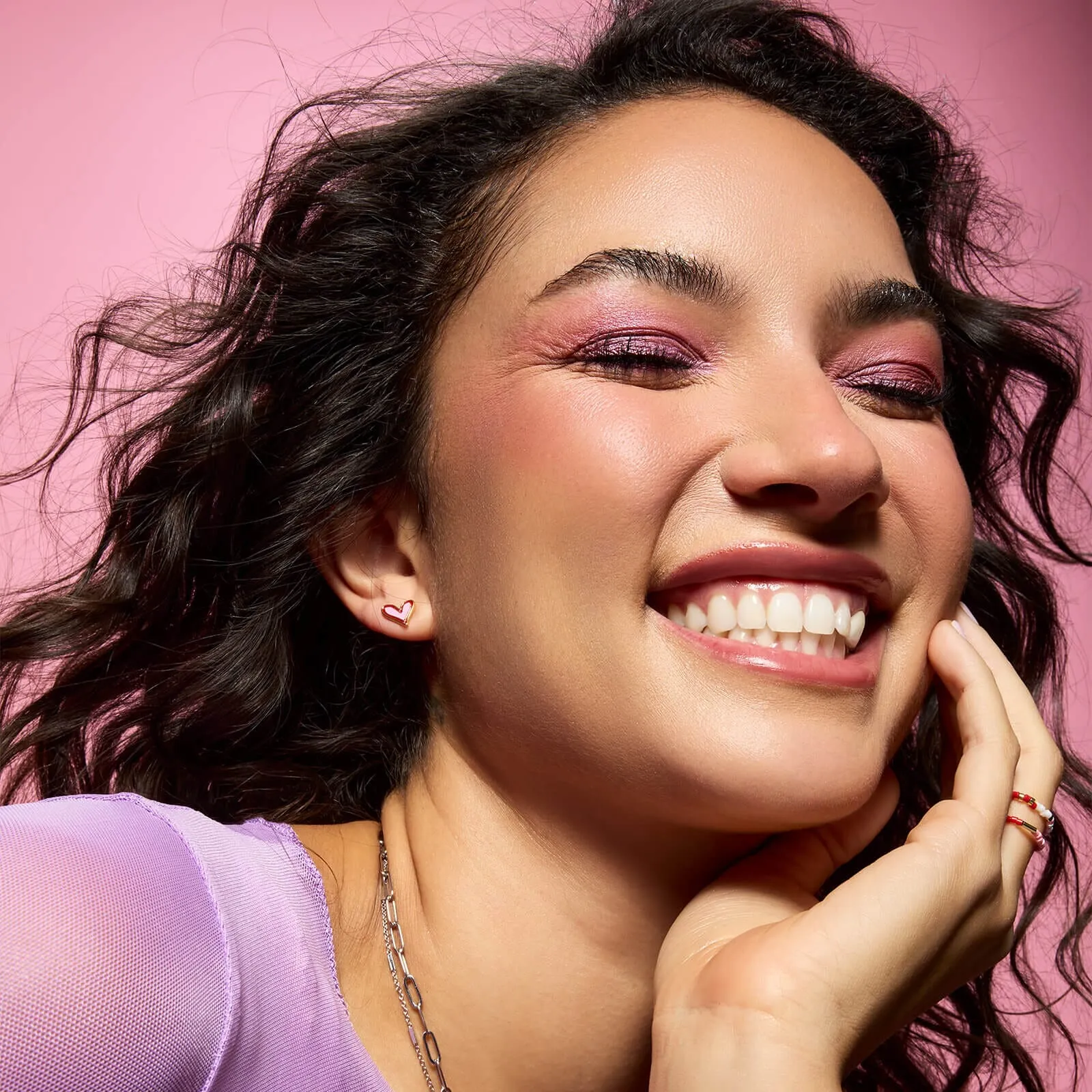 Abstract Heart Stud Earrings sold by Pura Vida product image thumbnail 2