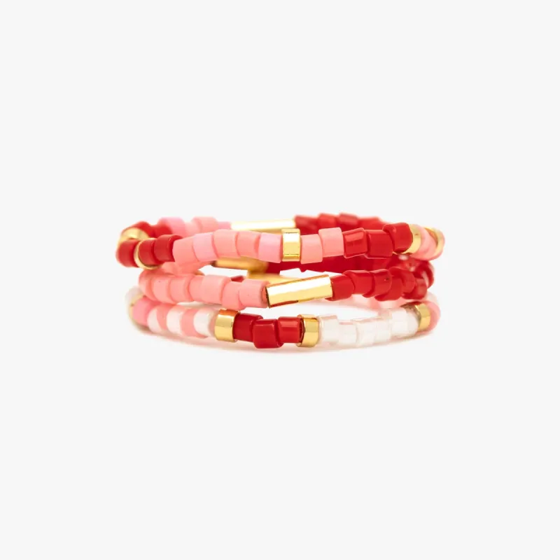 Be Mine Stretch Ring Set of 3 sold by Pura Vida