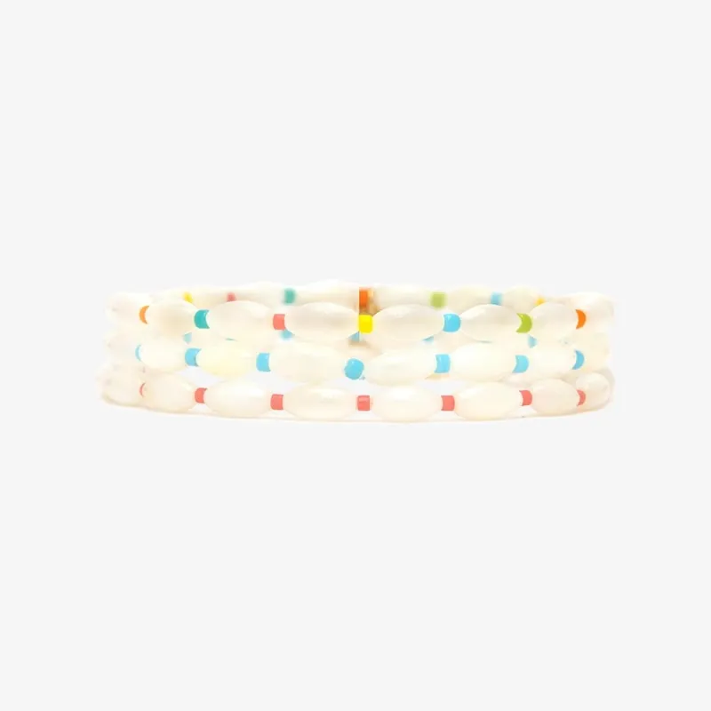 Rainbow Reef Pearl Bracelet Set of 3 sold by Pura Vida