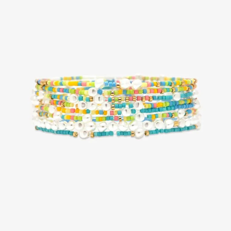 Stage Lights Stretch Bracelet 8 Pack sold by Pura Vida