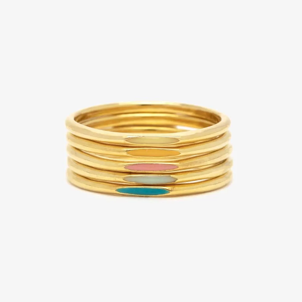 Headliner Enamel Ring Stack sold by Pura Vida