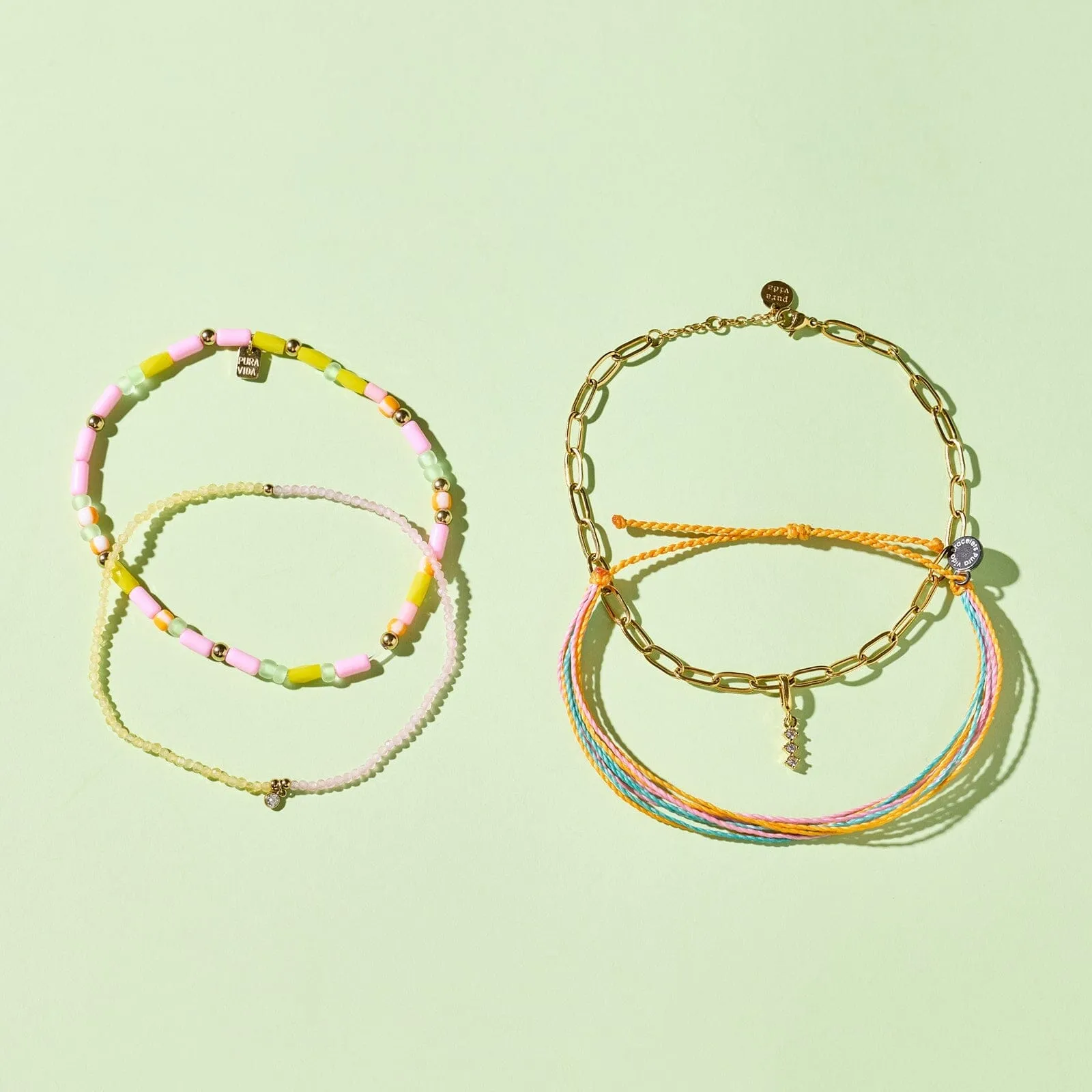 Canary String Anklet sold by Pura Vida product image thumbnail 4