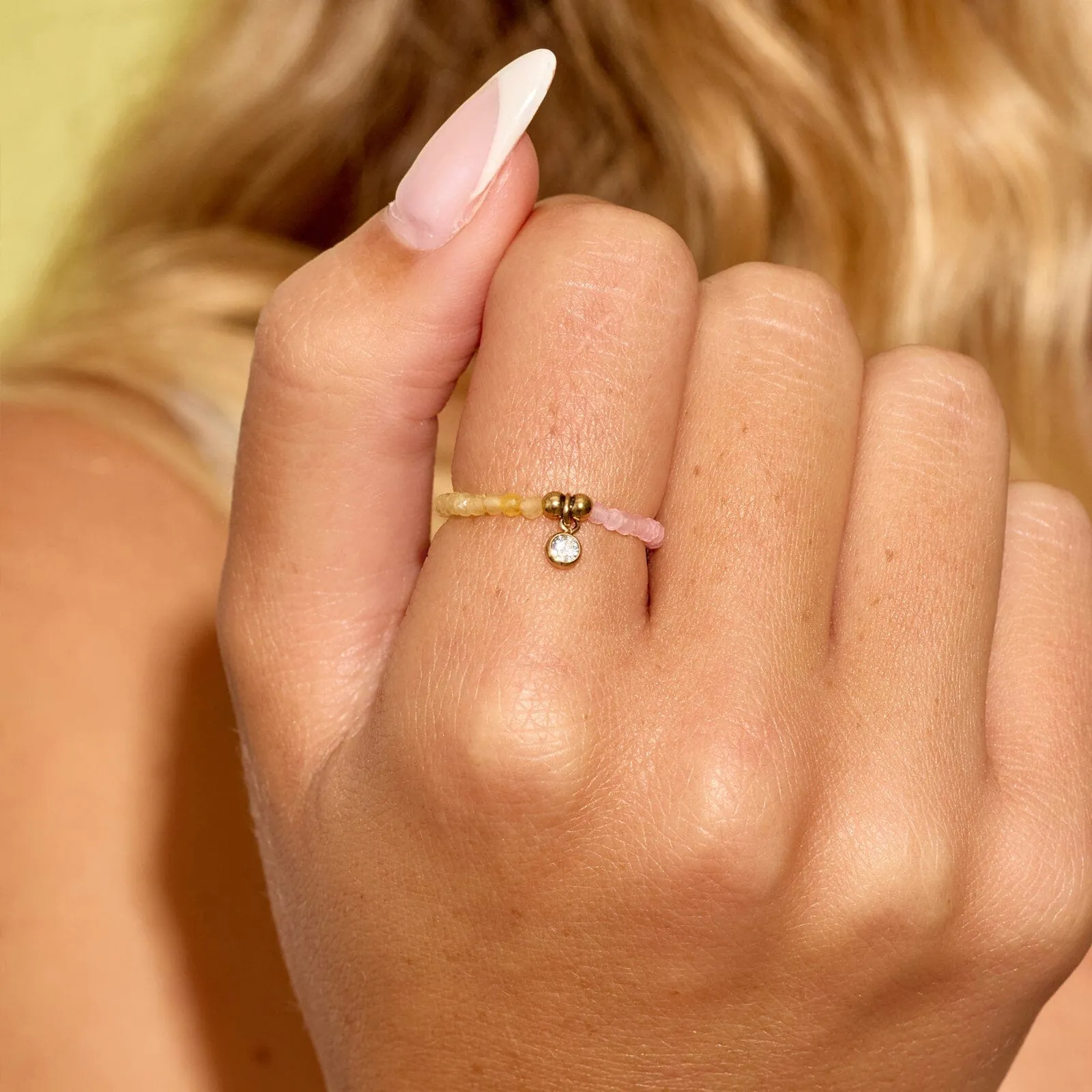 Le Soleil Seed Bead Stretch Ring sold by Pura Vida product image thumbnail 2